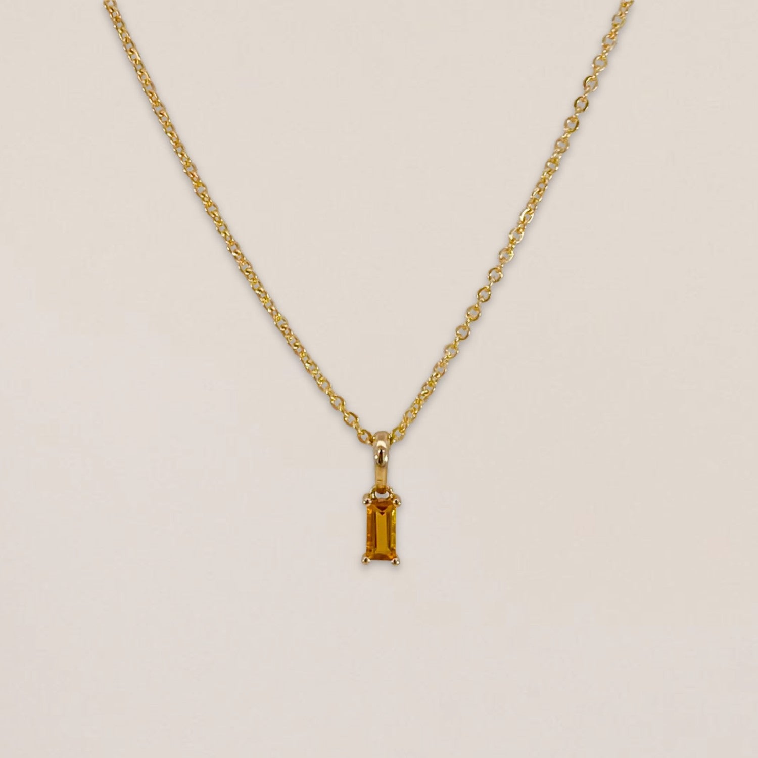 Geboortesteen ketting met citrien