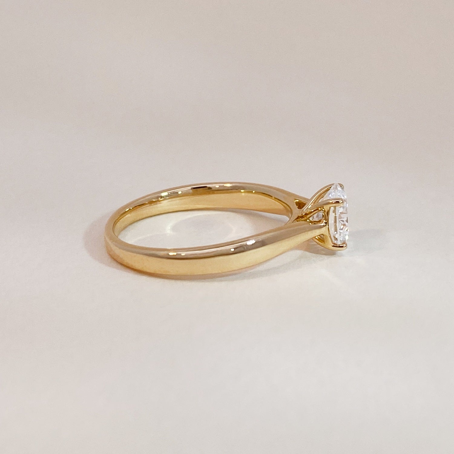 Gold Solitaire Diamond Ring
