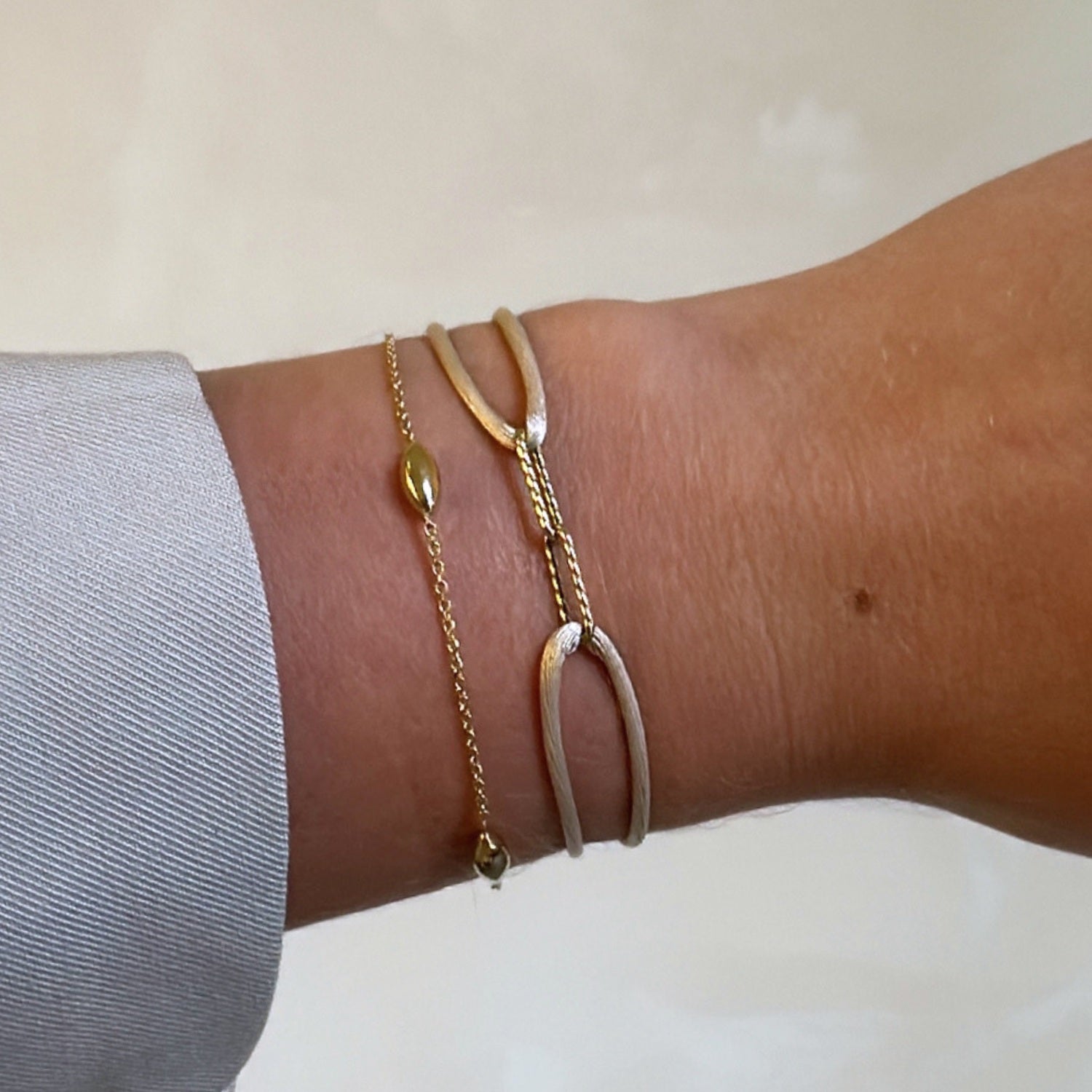 Gold Twisted Link Bracelet