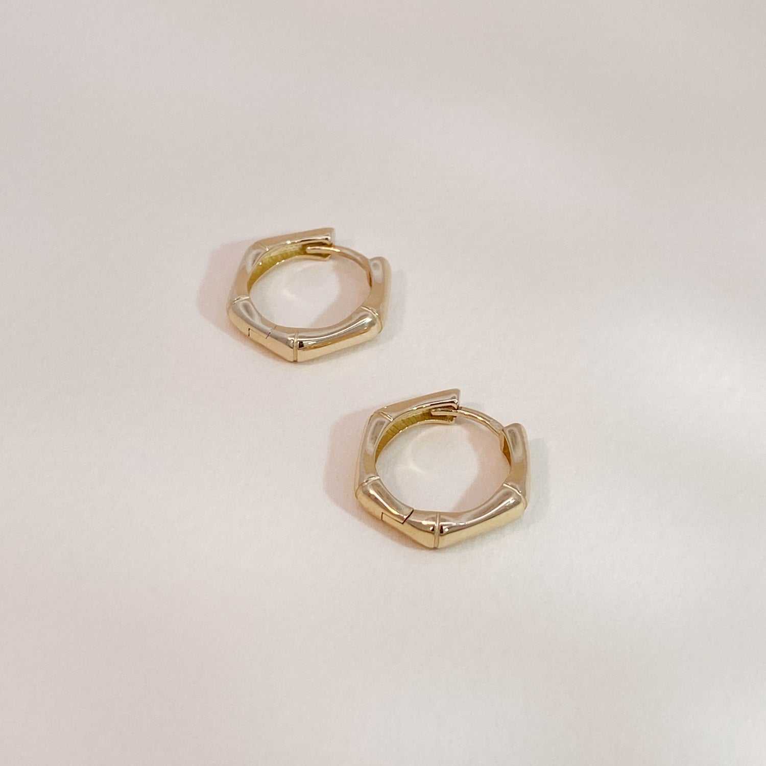 Golden Bamboo Hoops