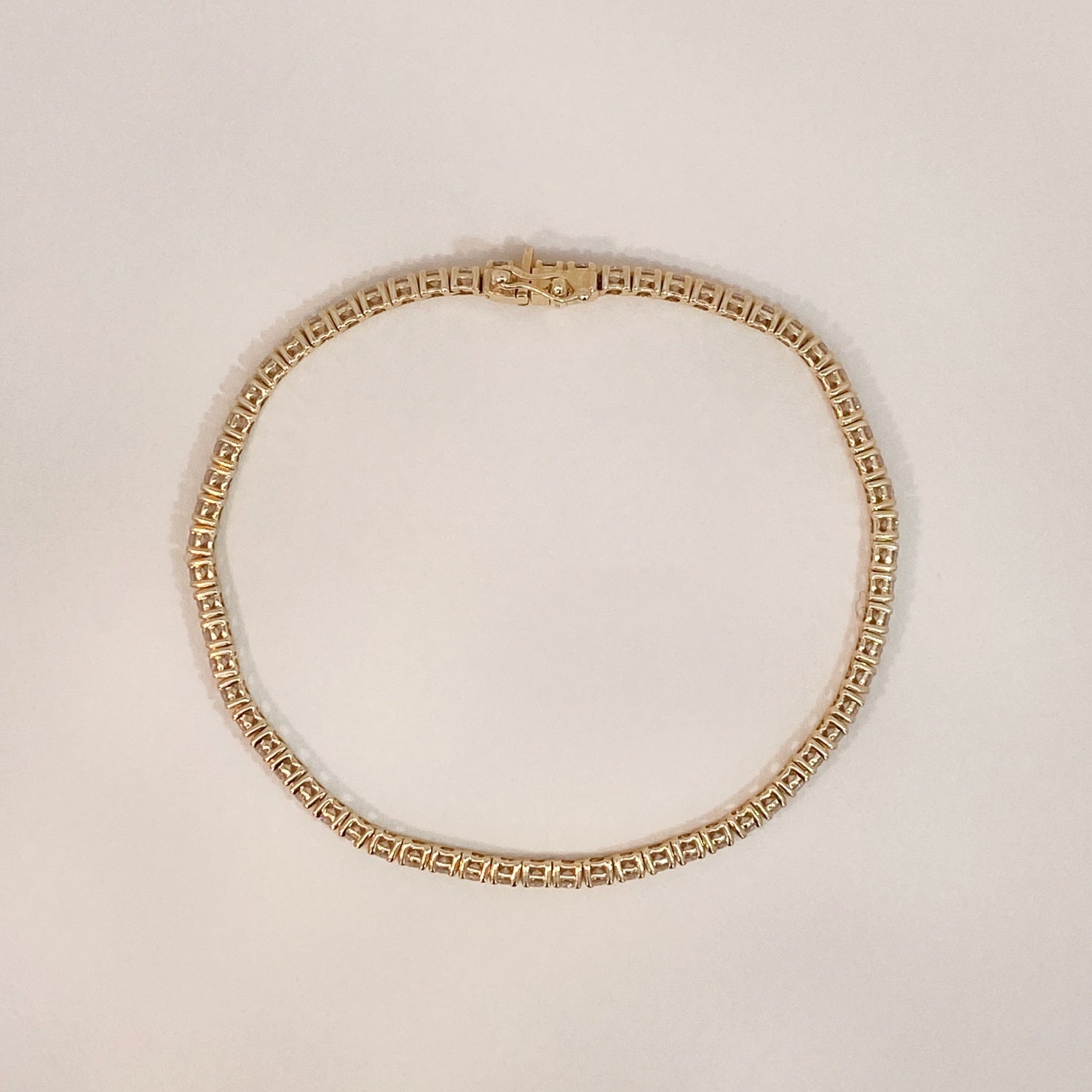 Golden Bold Tennis Bracelet