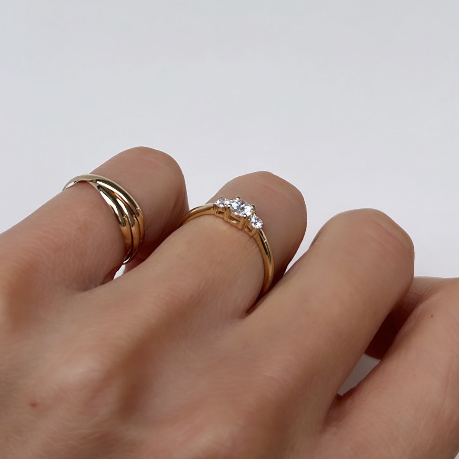 Gouden Trilogie Diamanten Ring