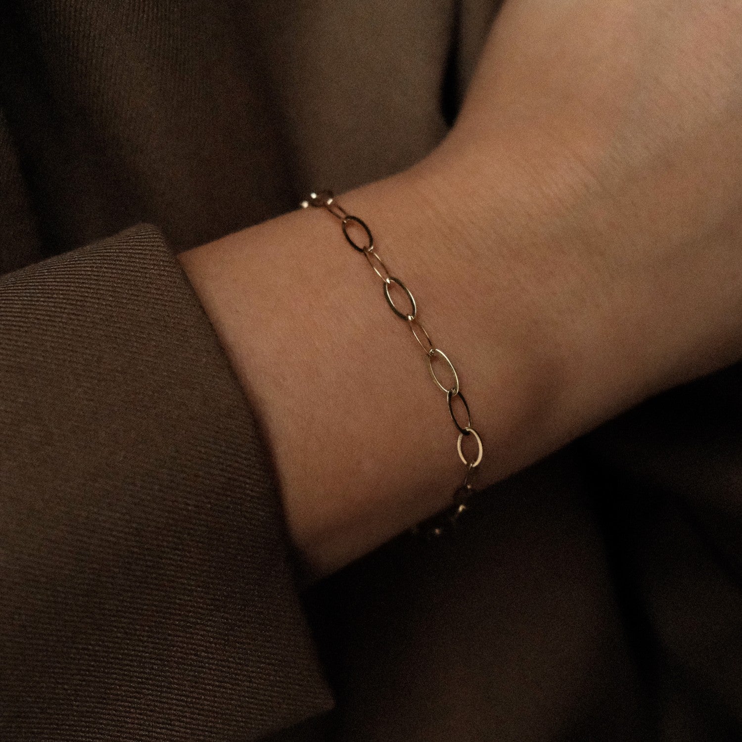 Gouden Armband met Ovale Schakels