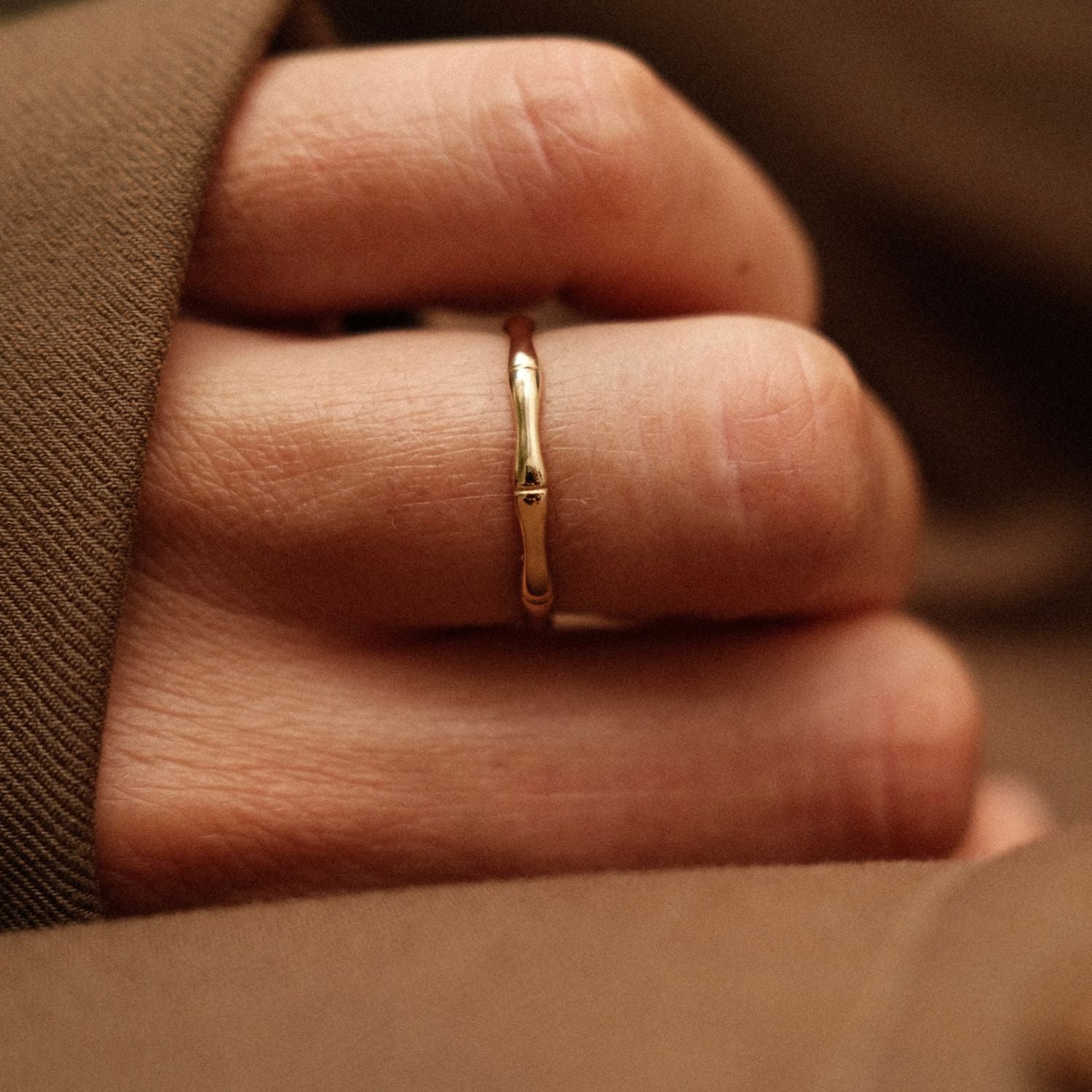 Gouden Bamboe Ring
