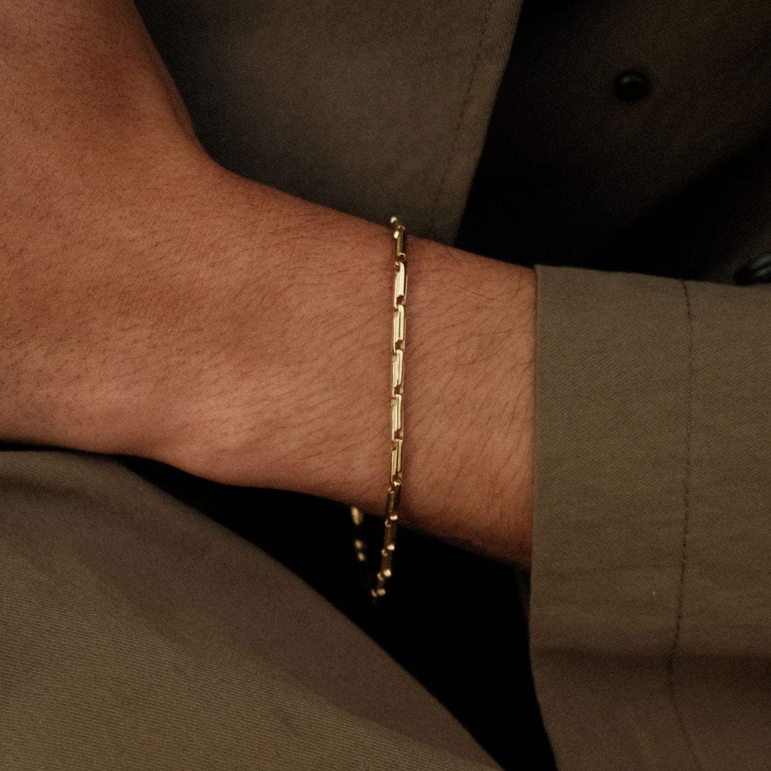 Gouden Mannen Schakelarmband