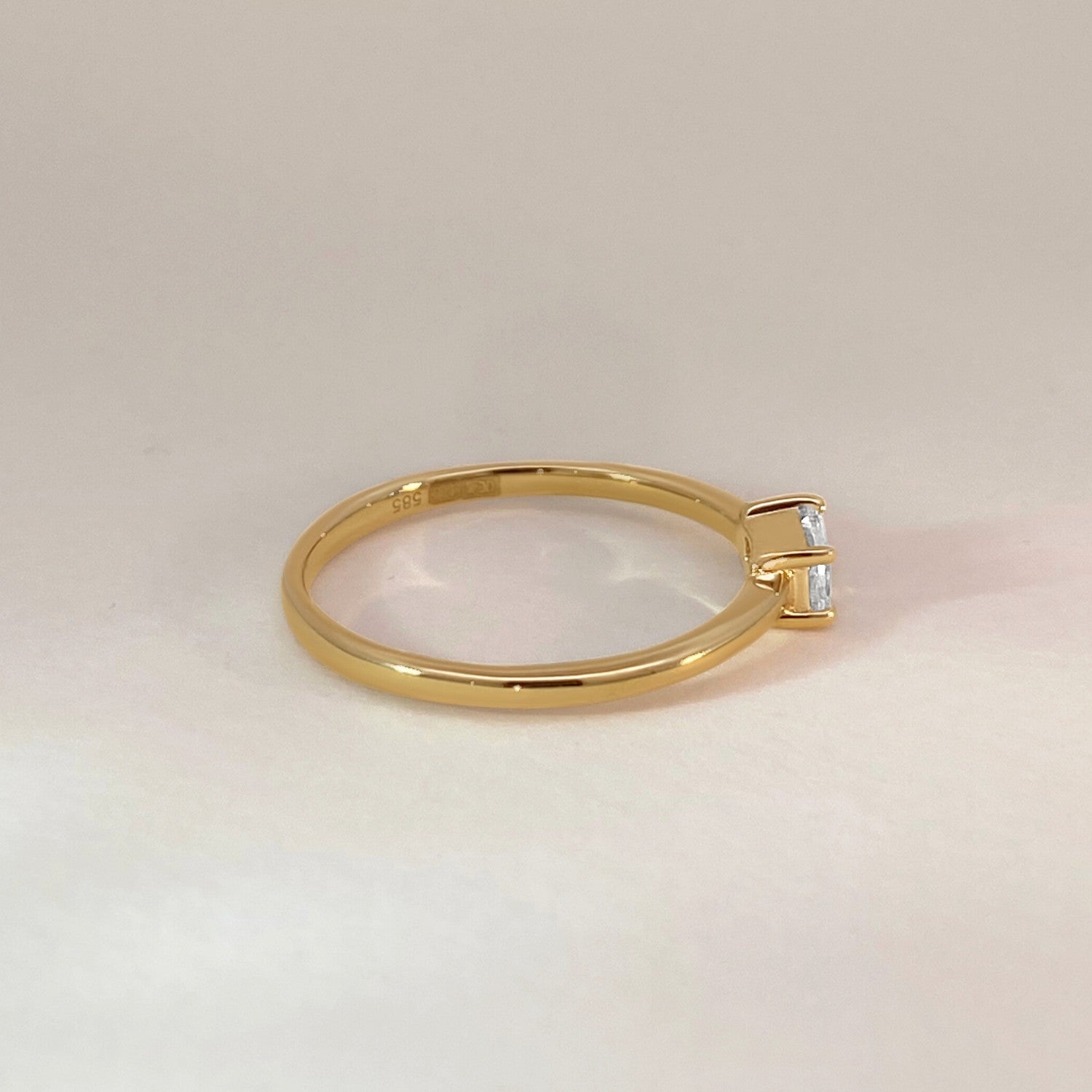 Gouden baguette ring