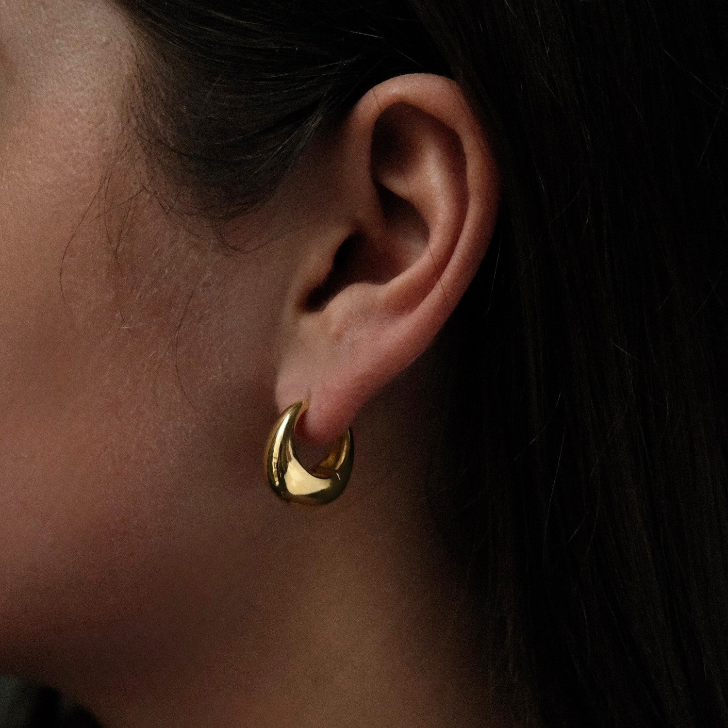 Gouden hoop oorbellen