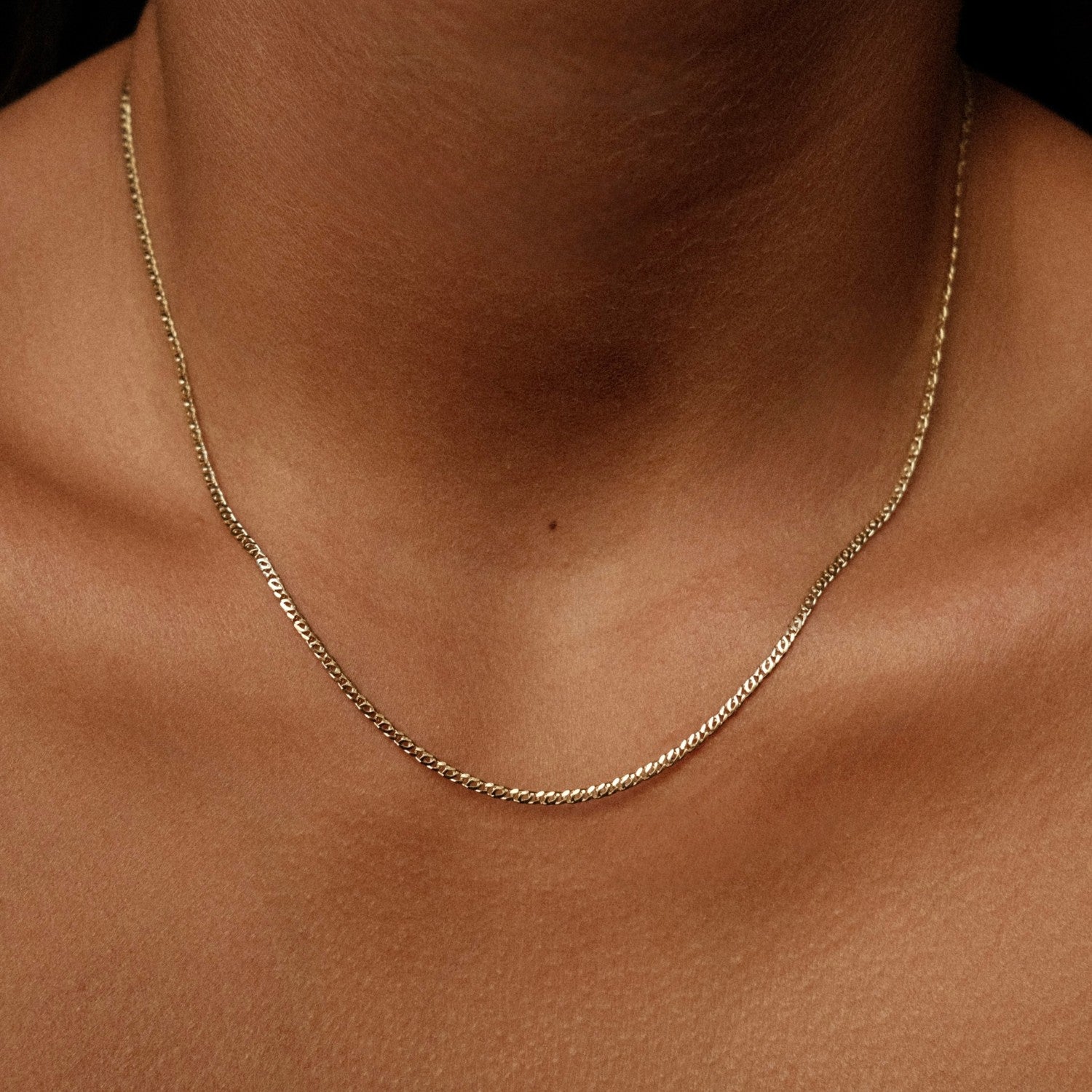 Gouden ketting met unieke schakel