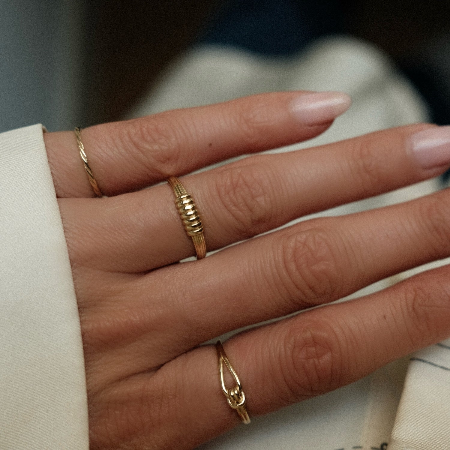 Gouden ring met details