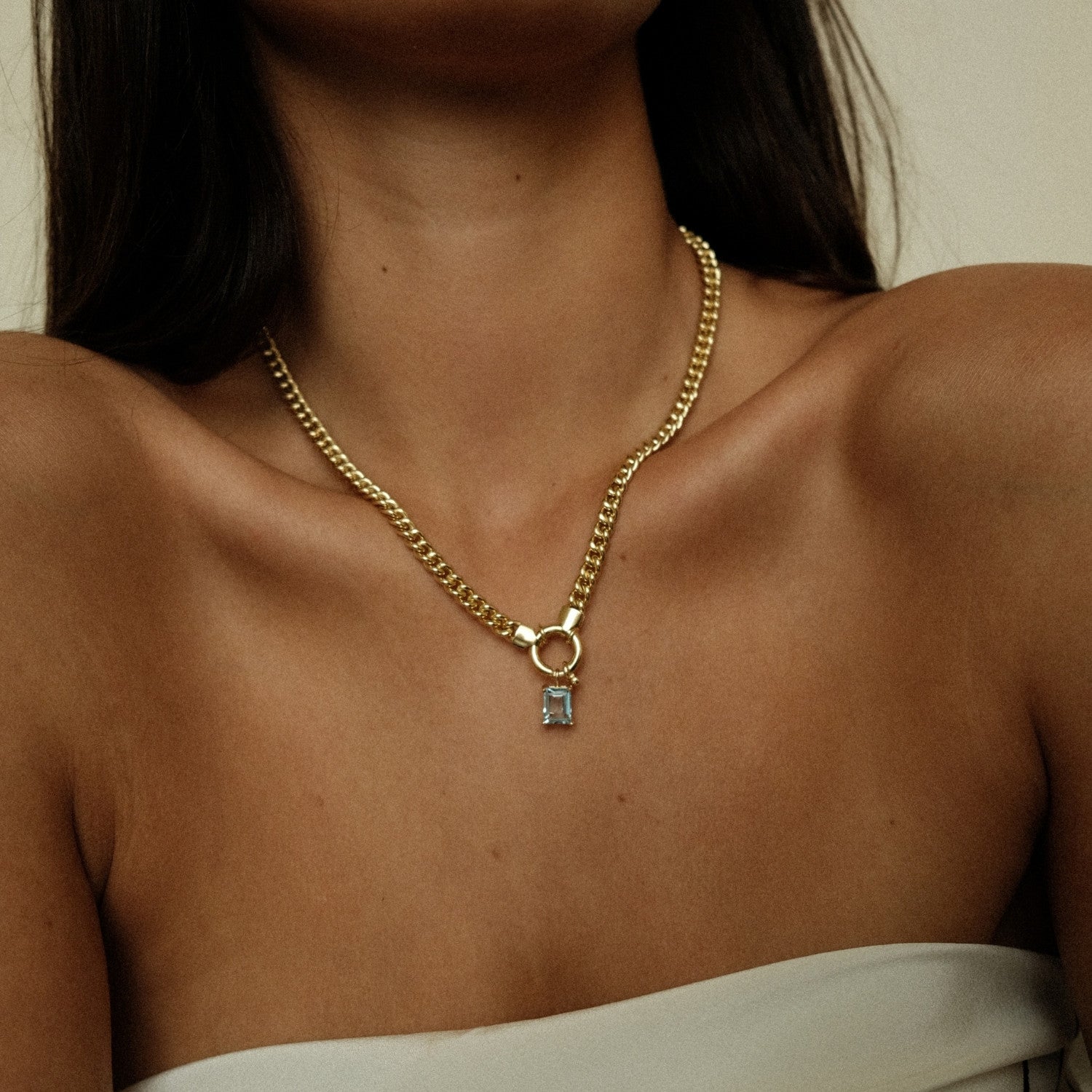 Gourmet veerslot ketting met bedel