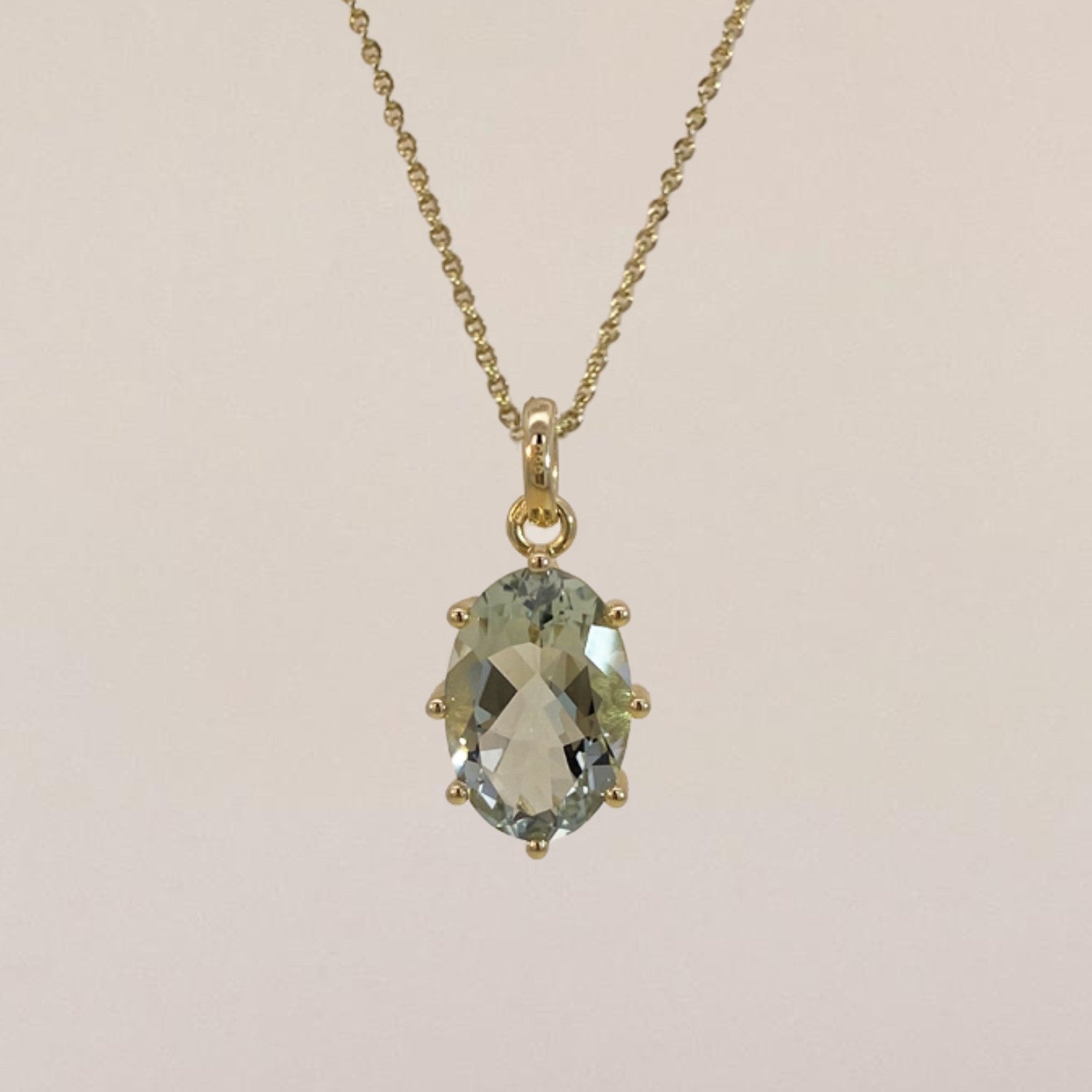 Green amethyst pendant