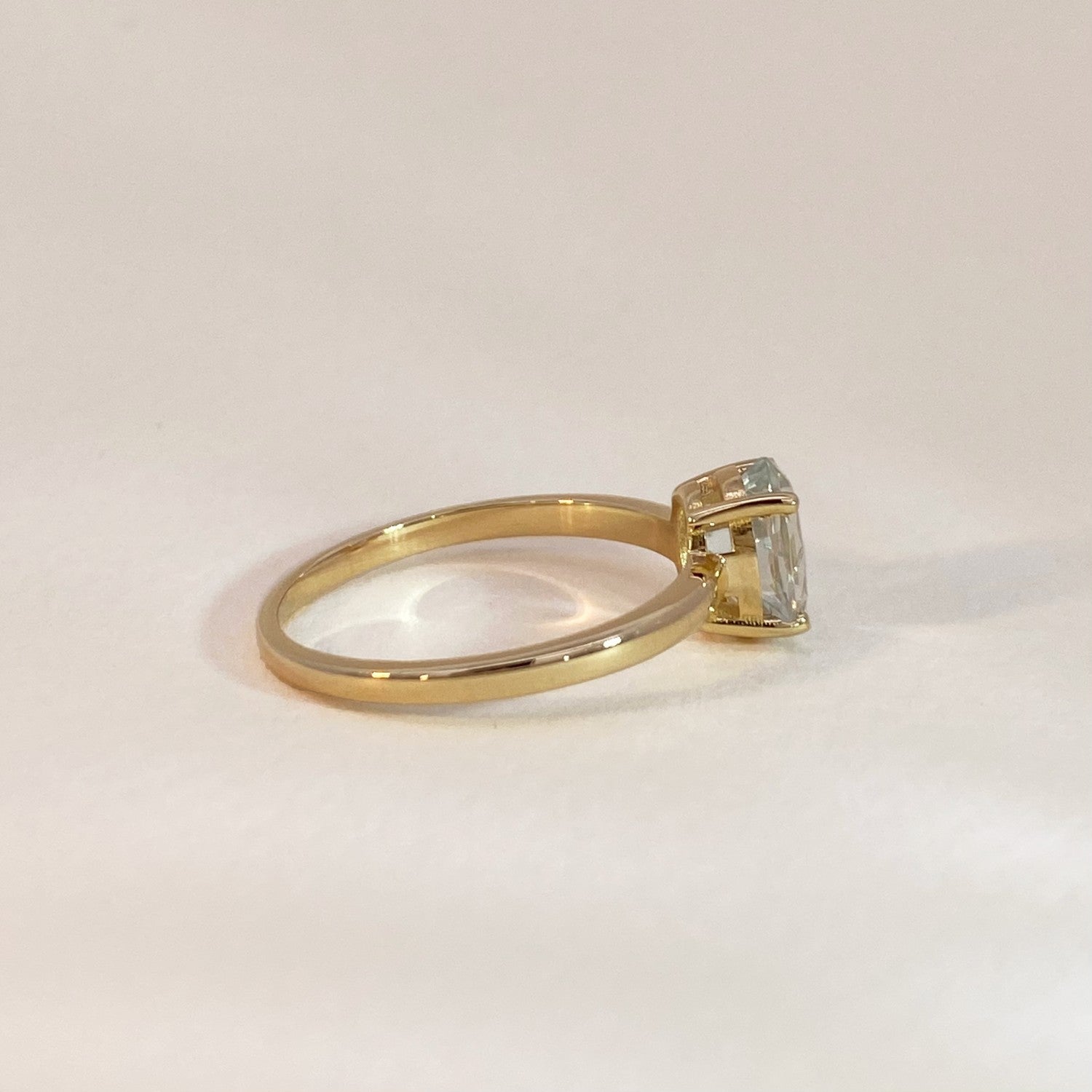 Groene amethist ring ovaal