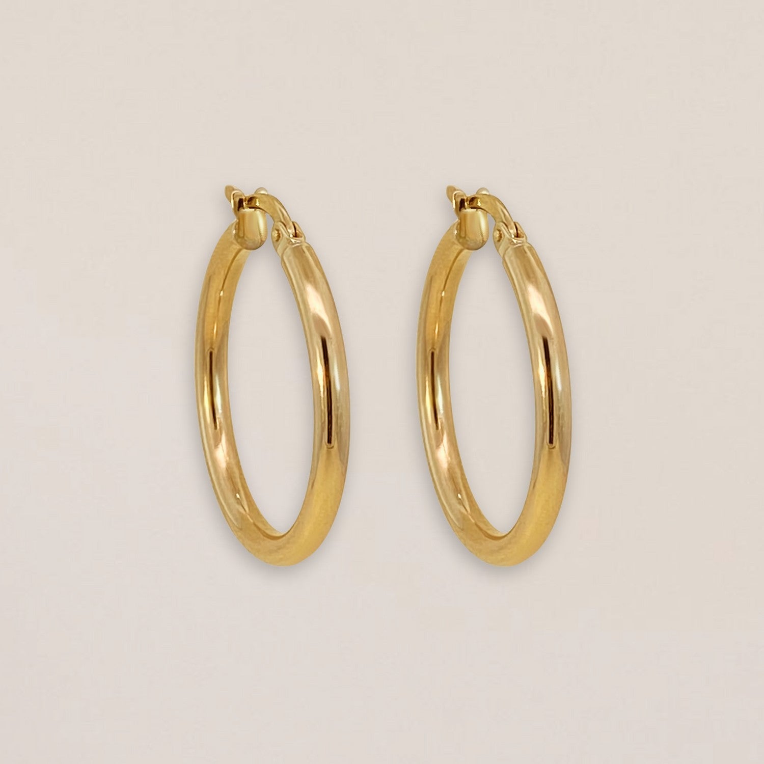 Grote gouden hoops 9k