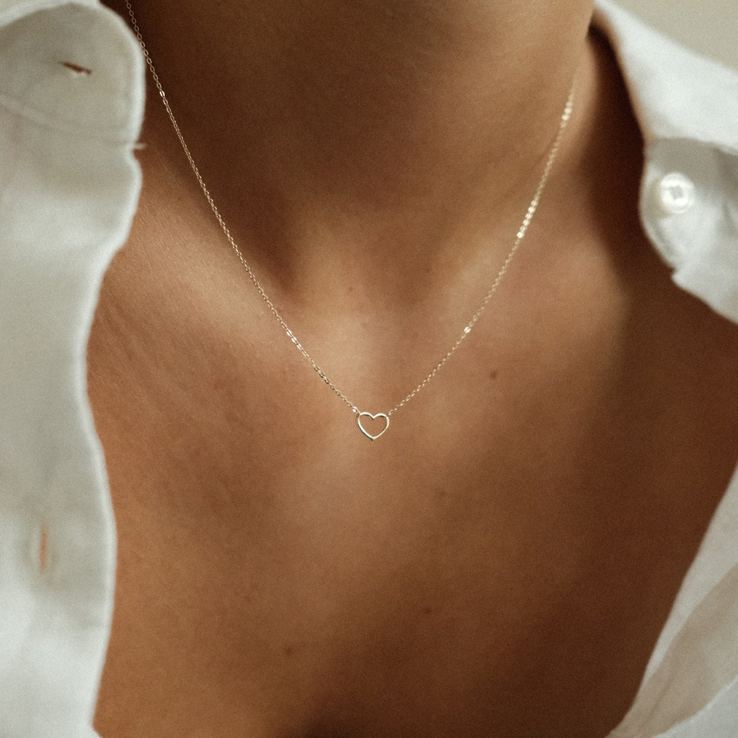 Ketting met open hartje