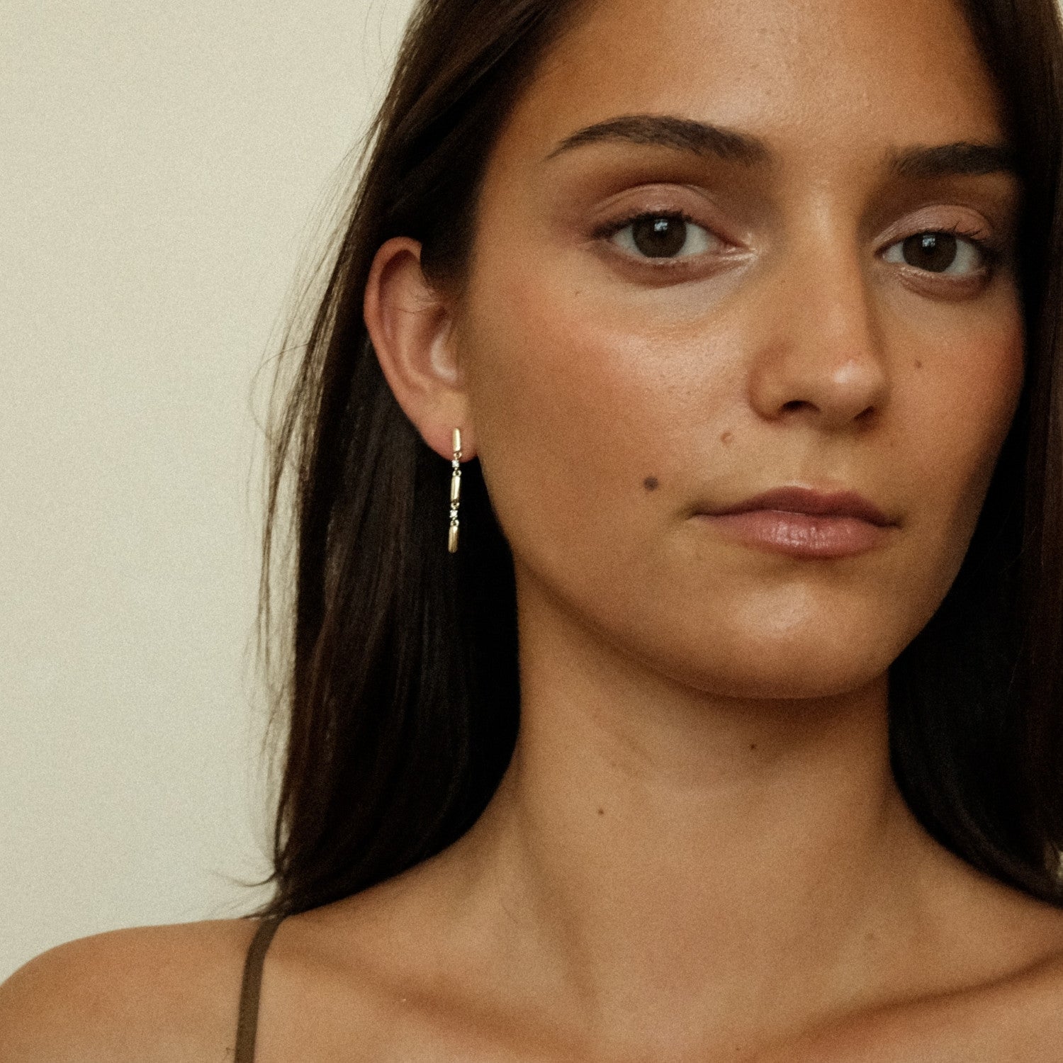 Lange oorbellen diamant