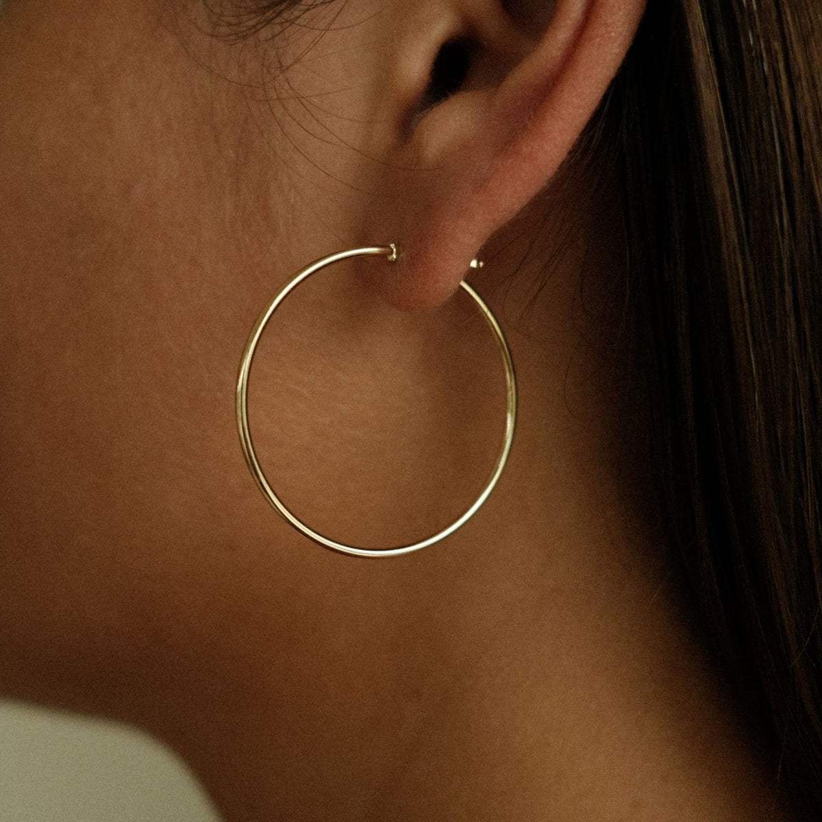 Large gold hoops 14k