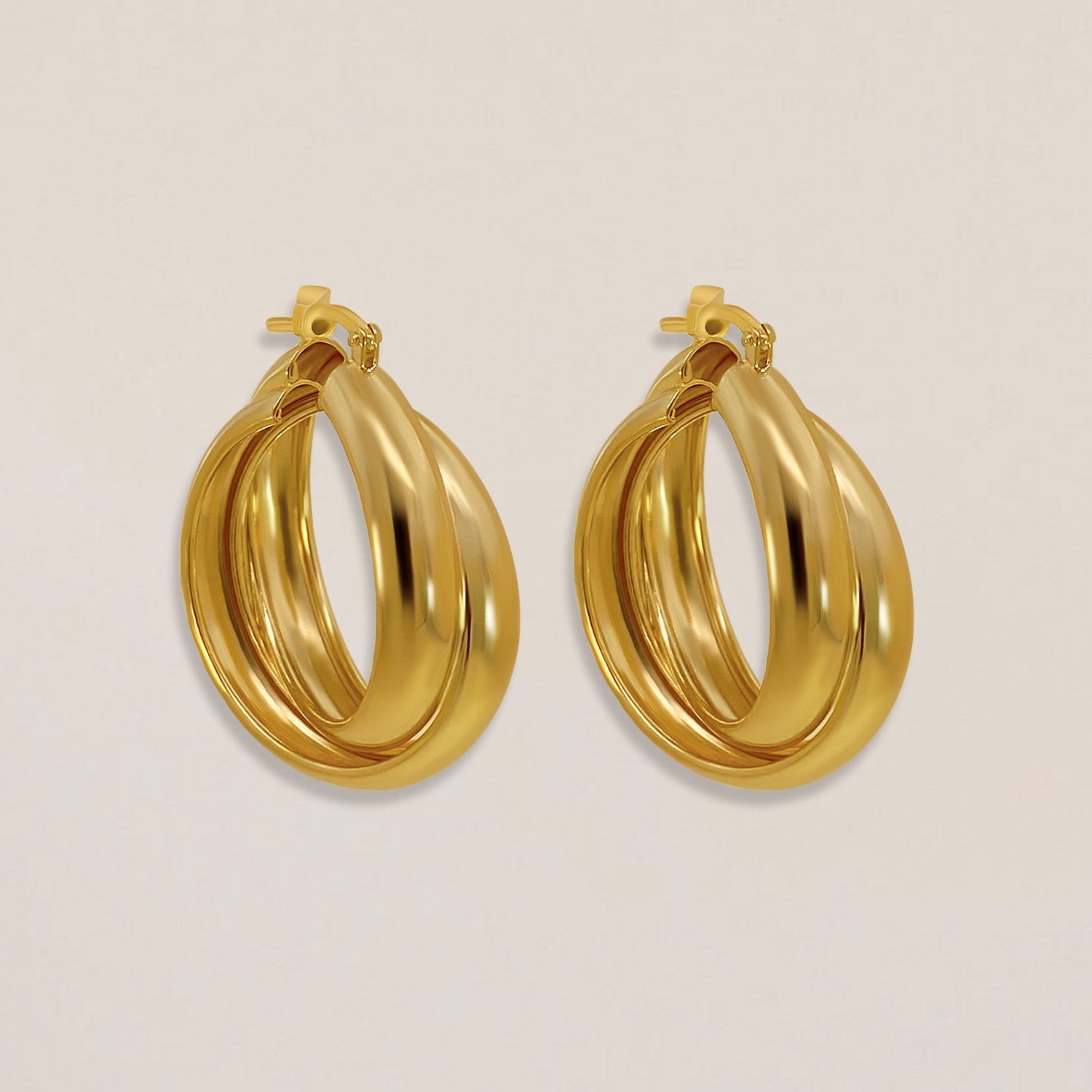 Large twist hoops oro