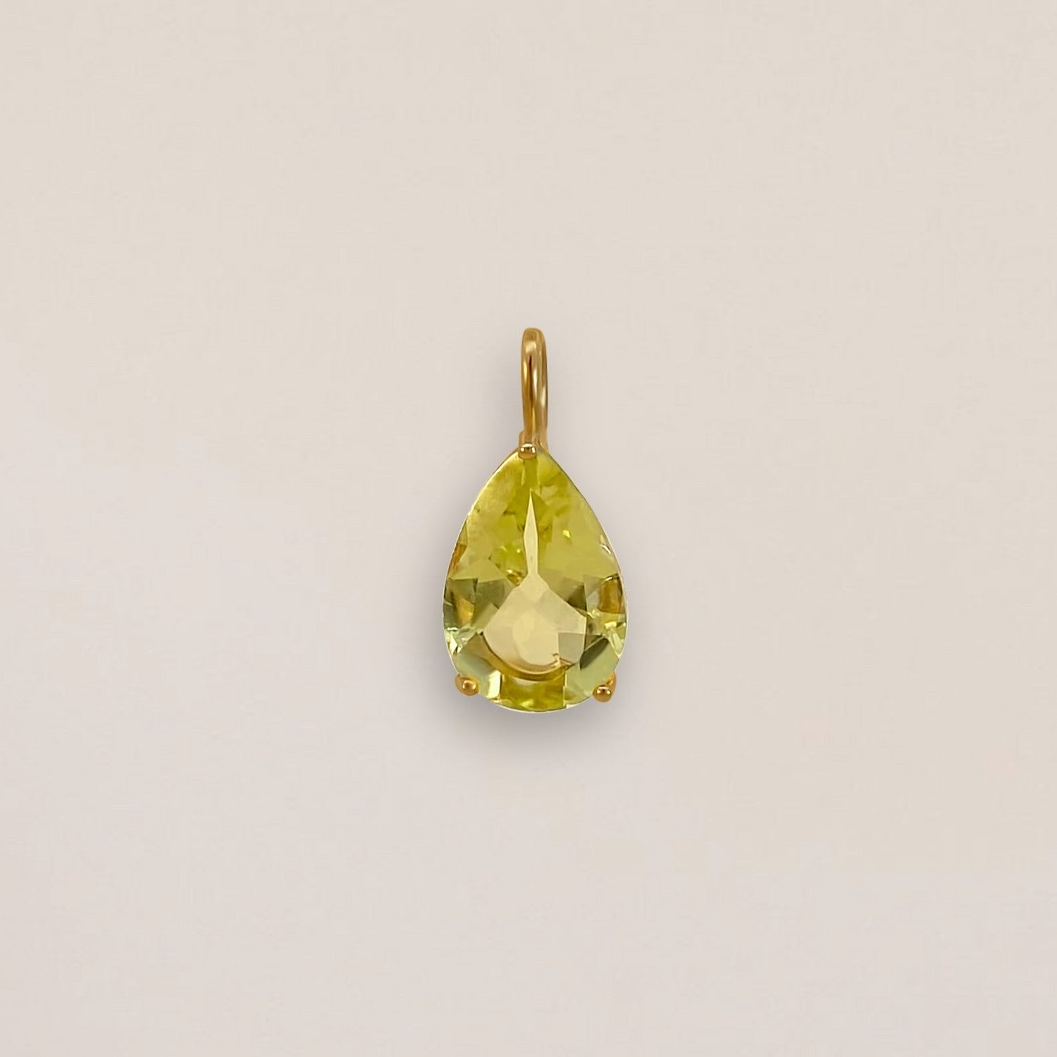 Lemon quartz charm