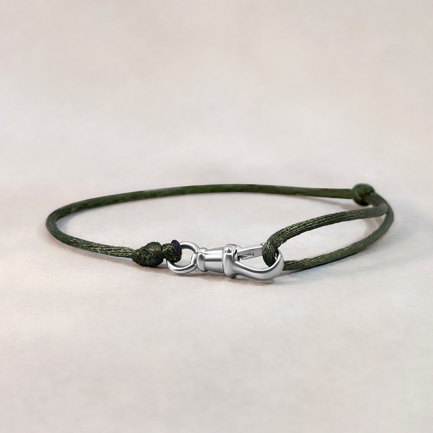 Lock Satin Bracelet Silver