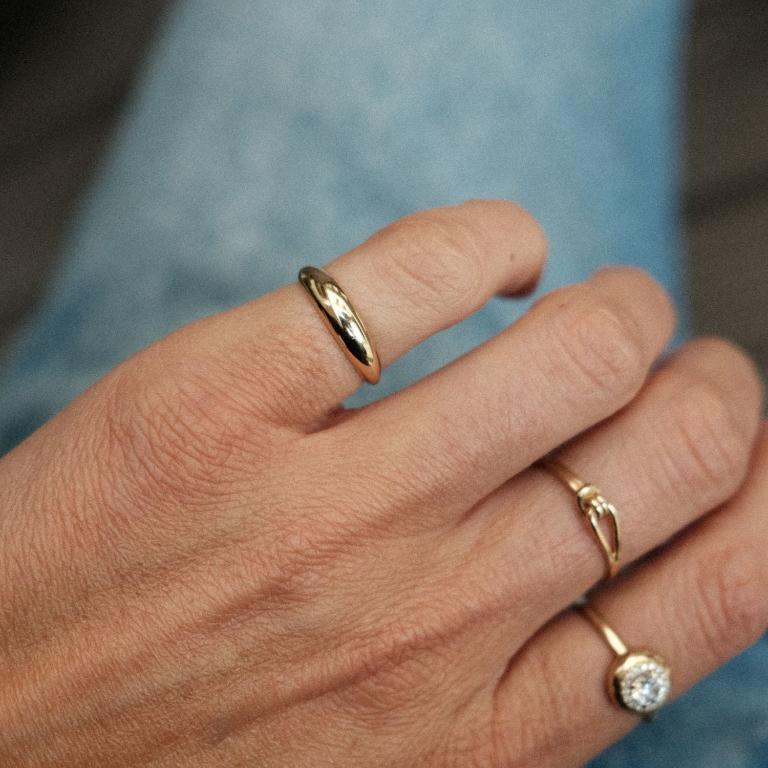 Mini balloon pinky ring