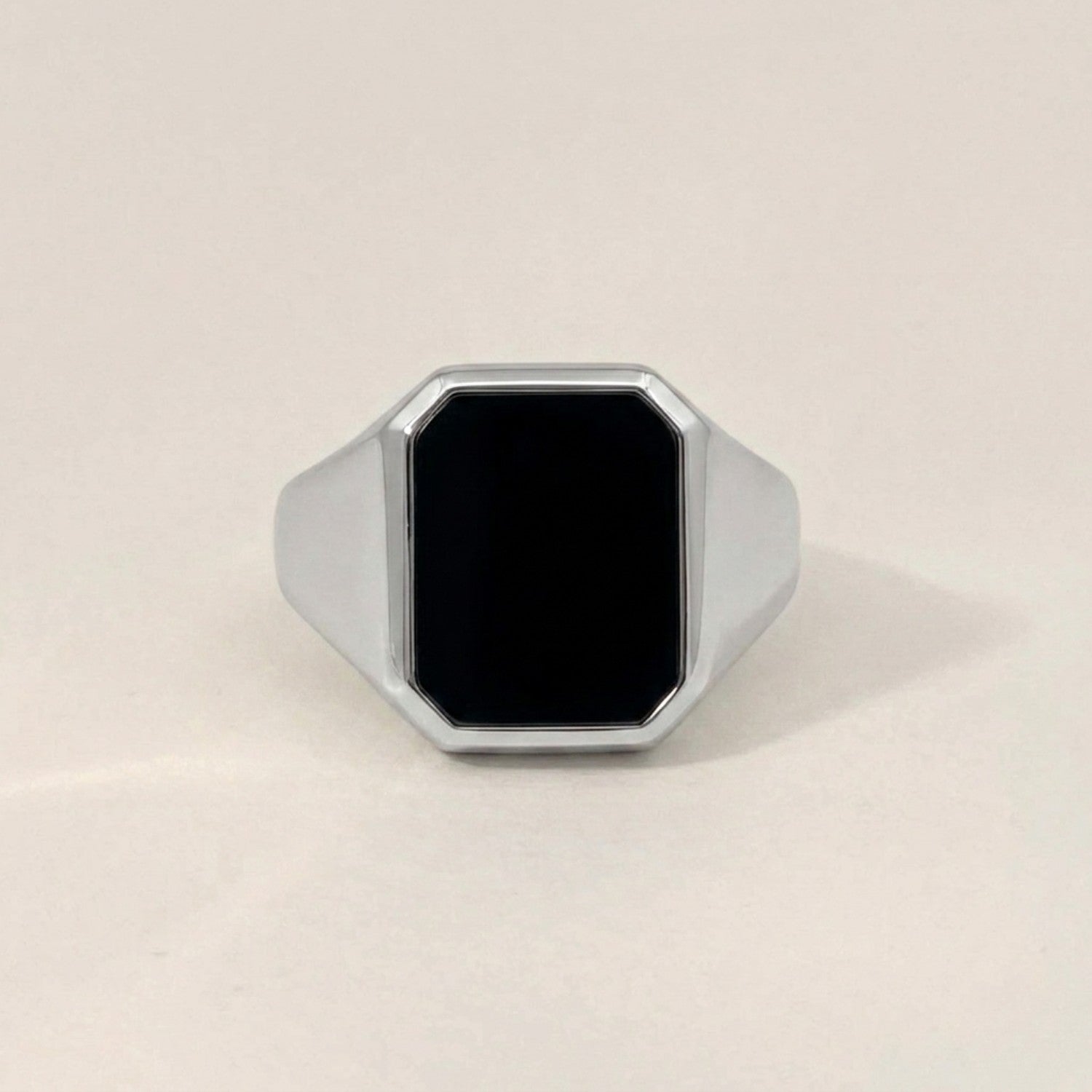 Onyx Signet Ring Silver