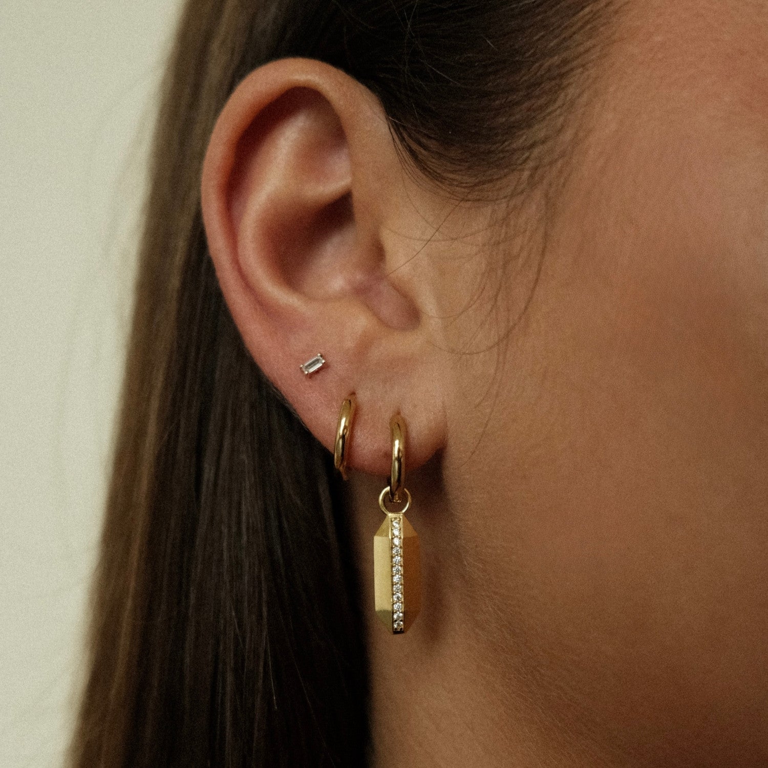 Oorbellen stack met bedel