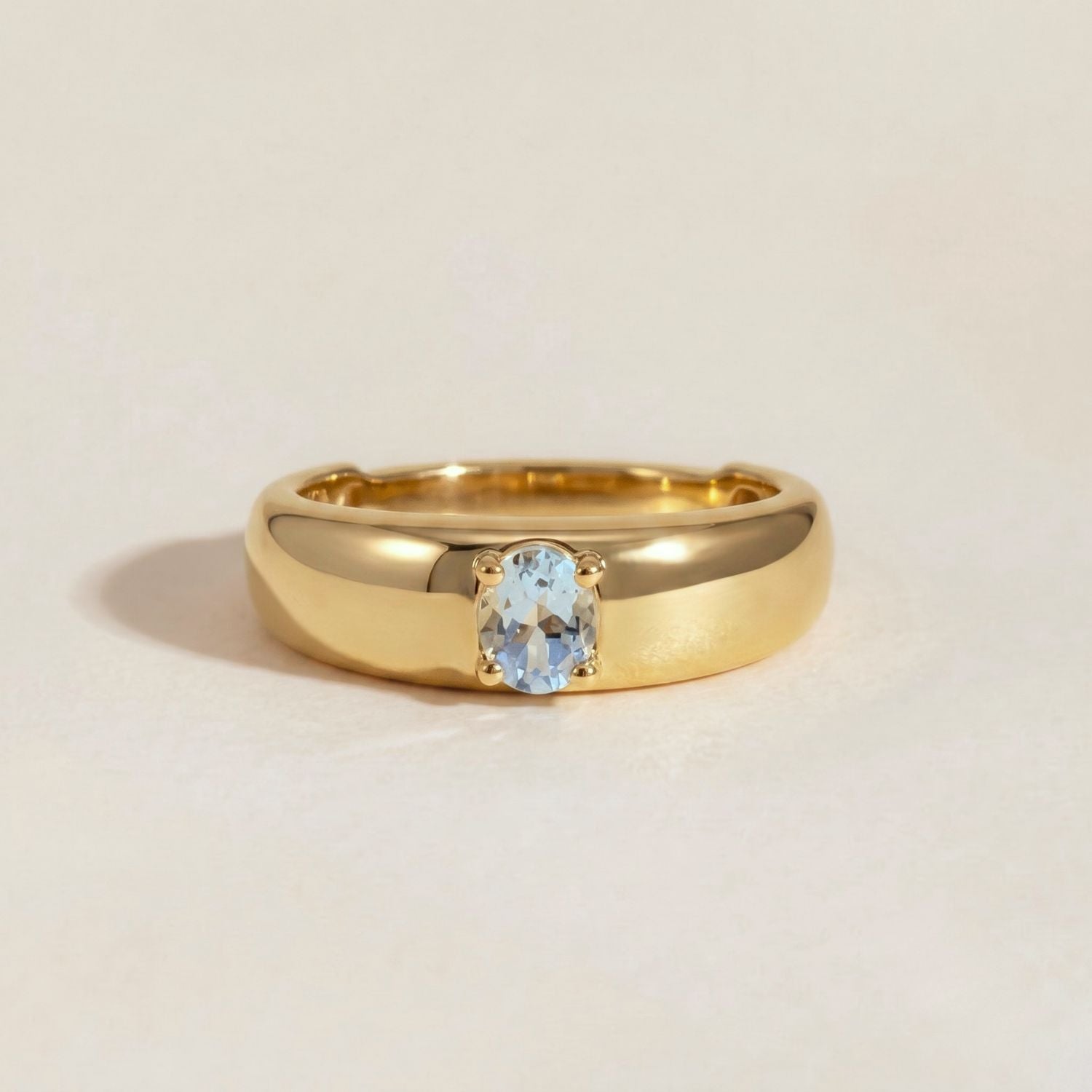 Oval Aquamarine Ring