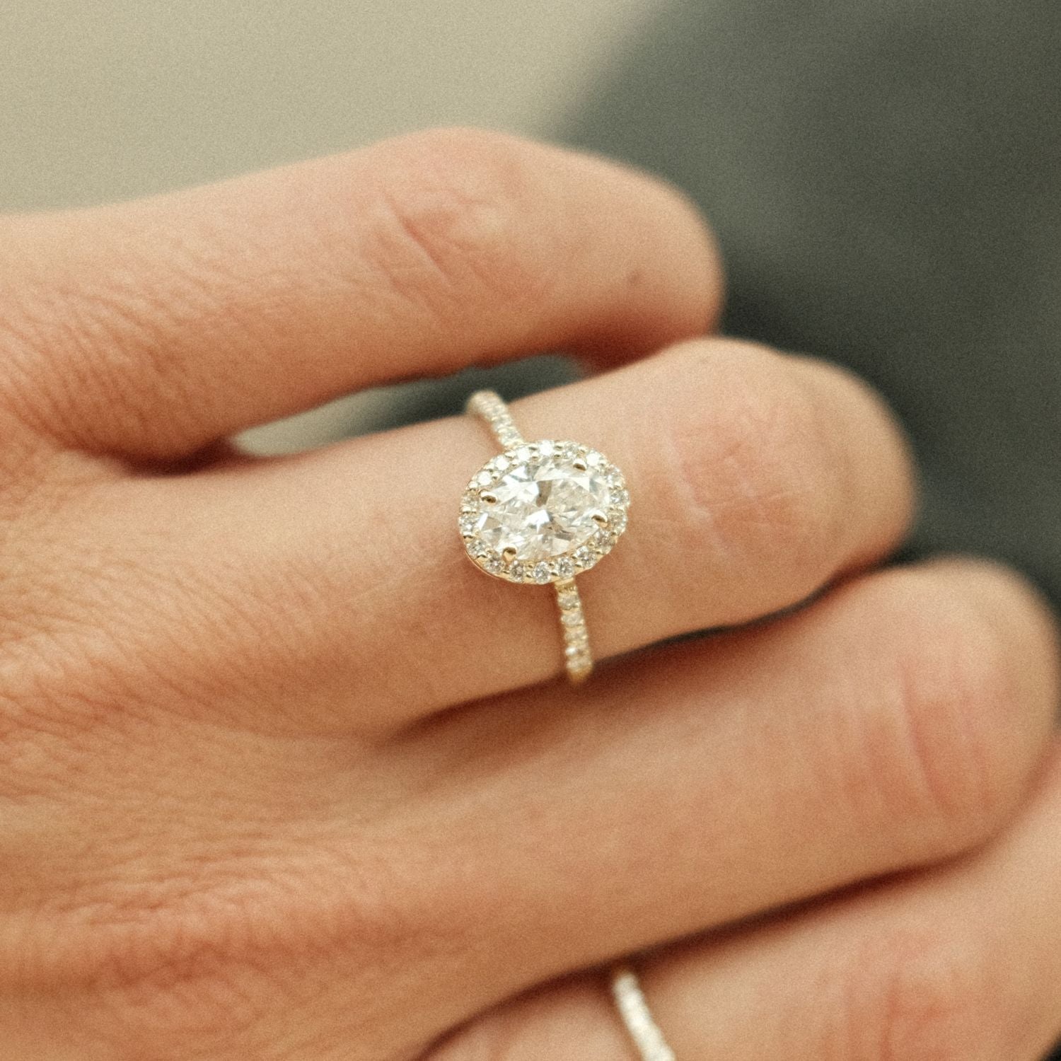 Oval Diamond Ring Halo