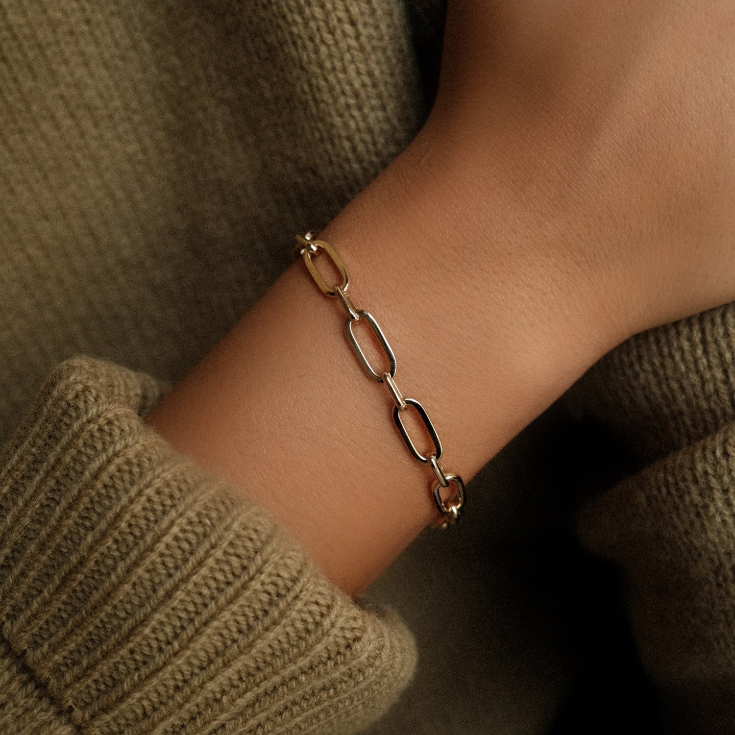 Ovale paperclip armband