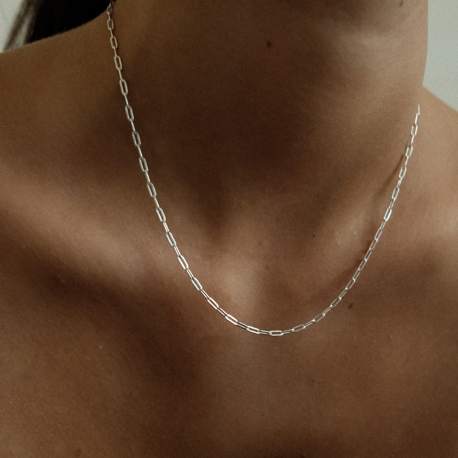 Paperclip ketting zilver