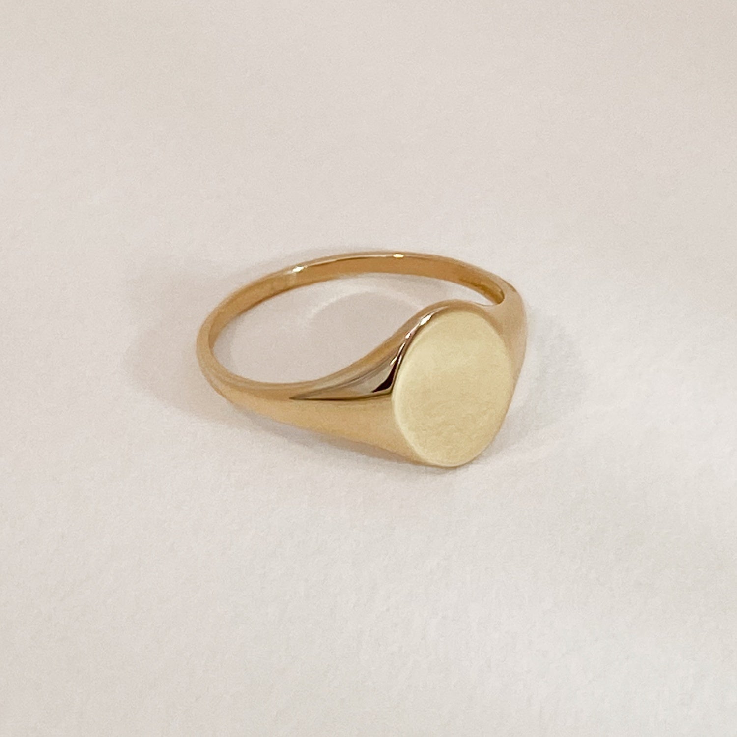 Pink Oval Signet Ring