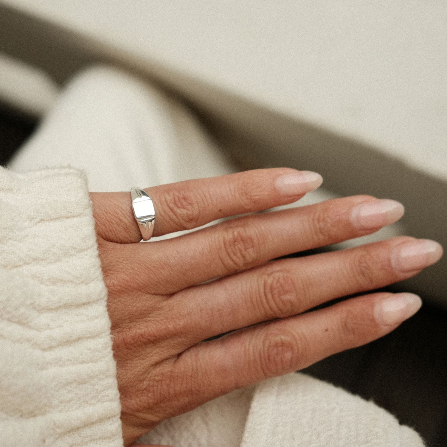 Pinky ring silver signet