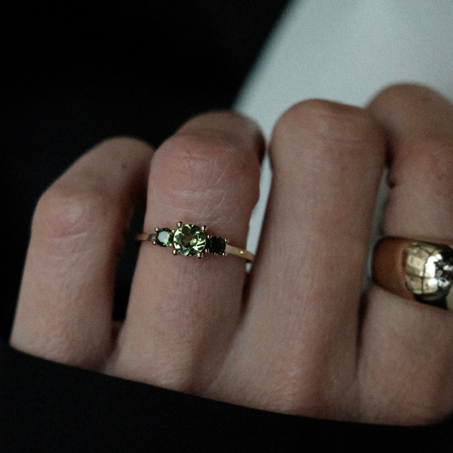 Ring met Groene Toermalijn en Peridoot