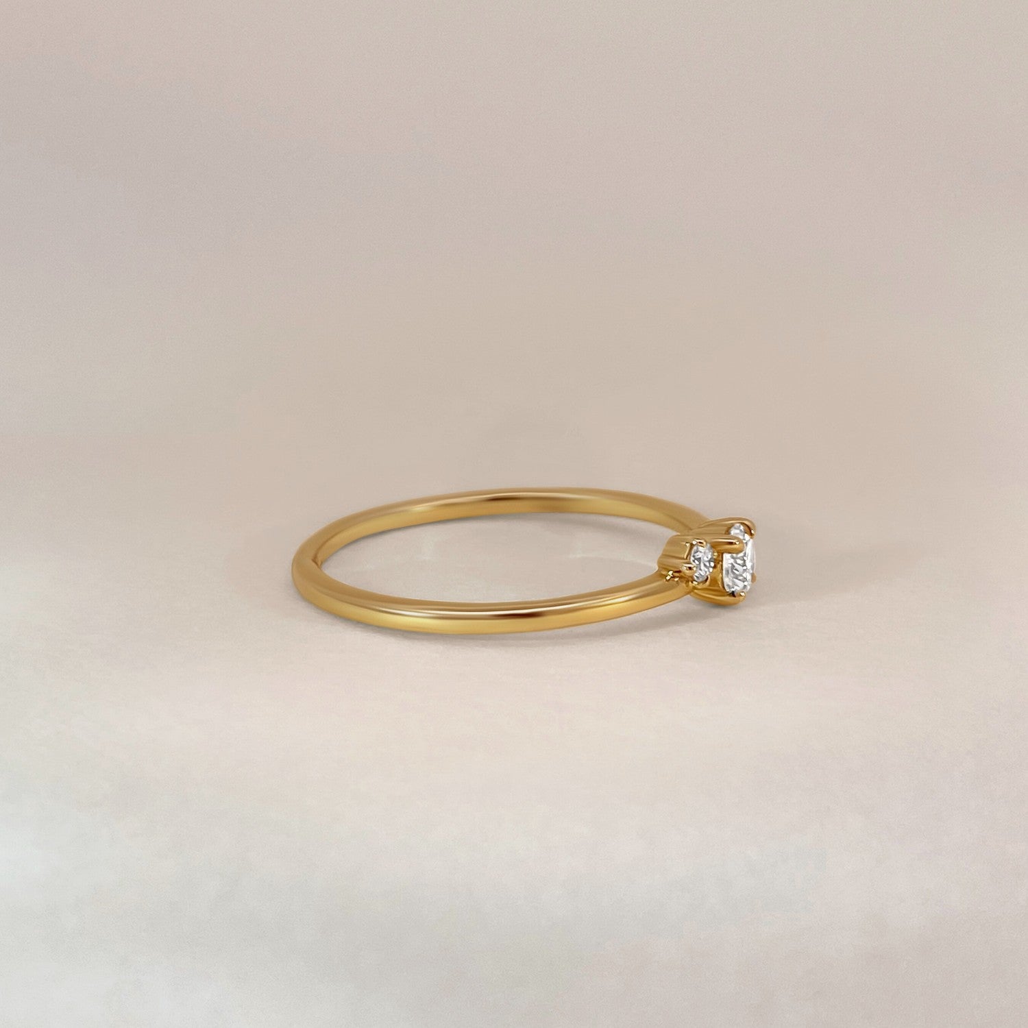 Ring met twee diamantjes