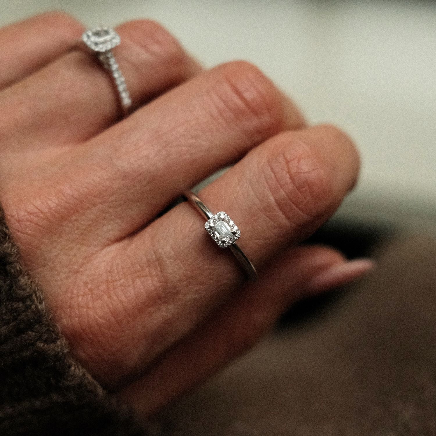 Ring witgoud verloving diamant