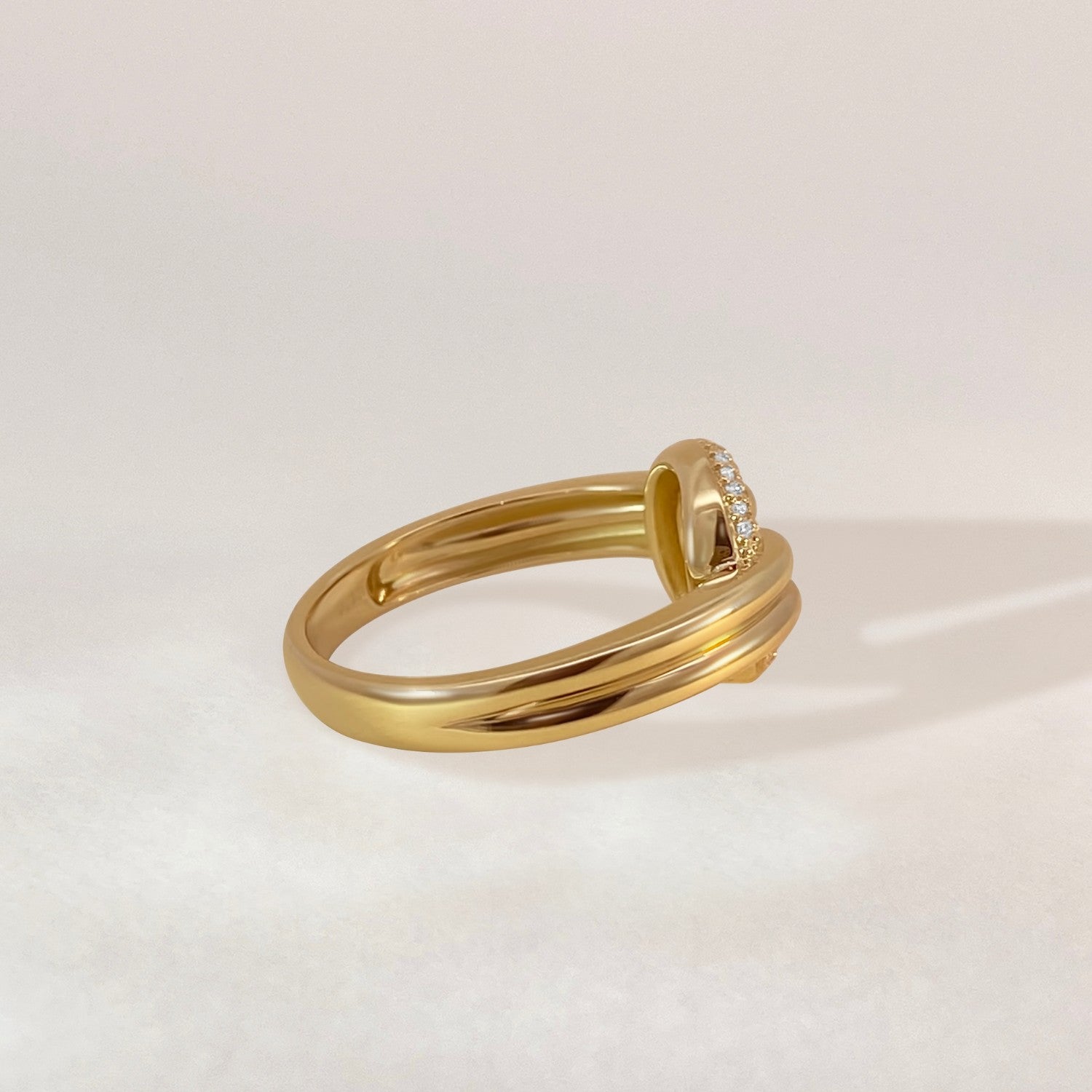 Ronde gouden statement ring