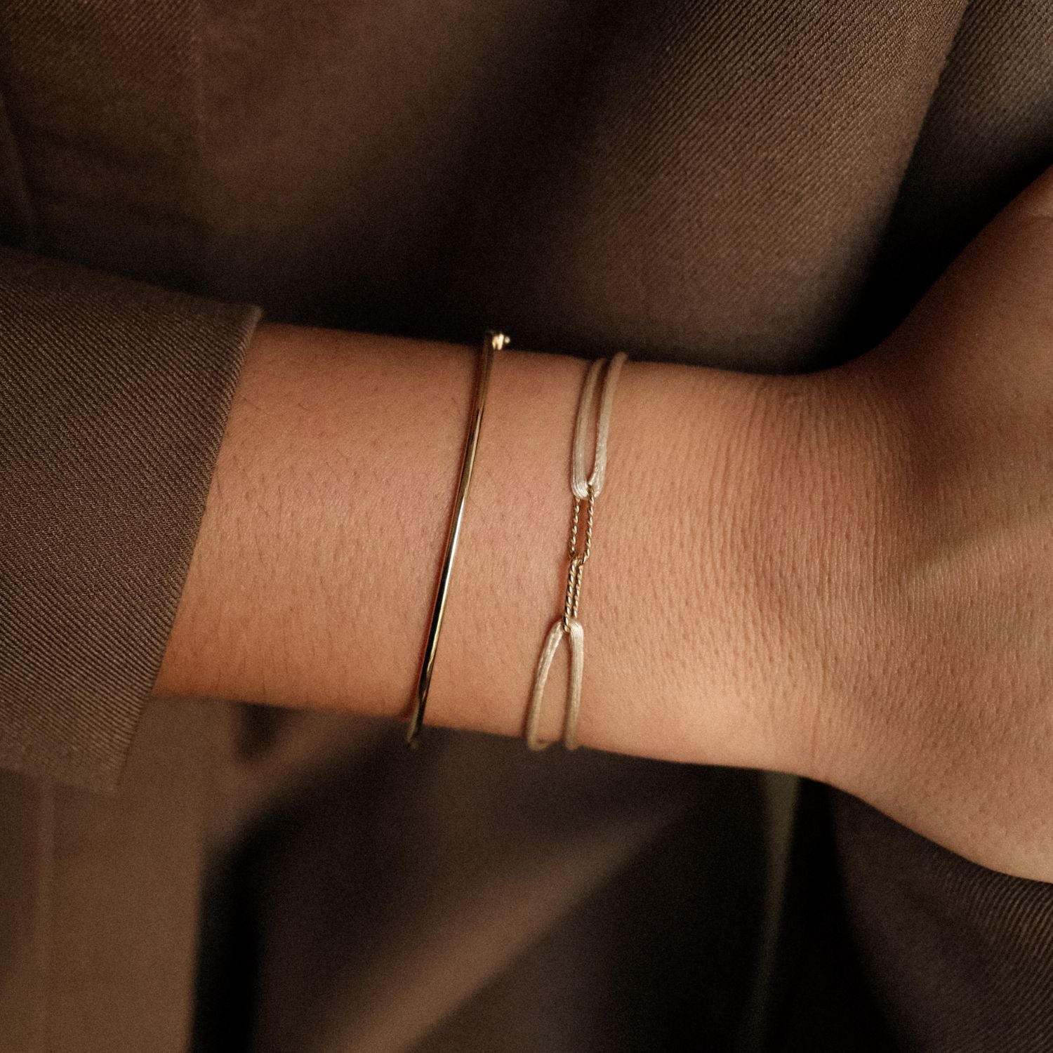 Satijnen Armband Gedraaide Schakel