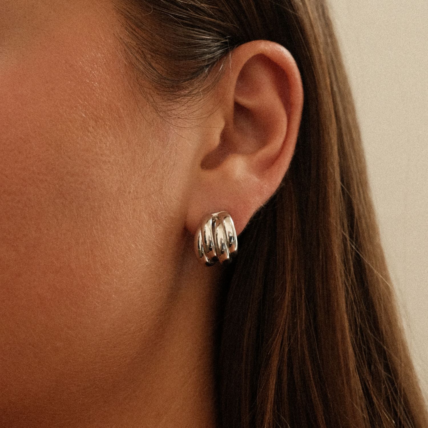 Silver Intertwined Knot Earrings