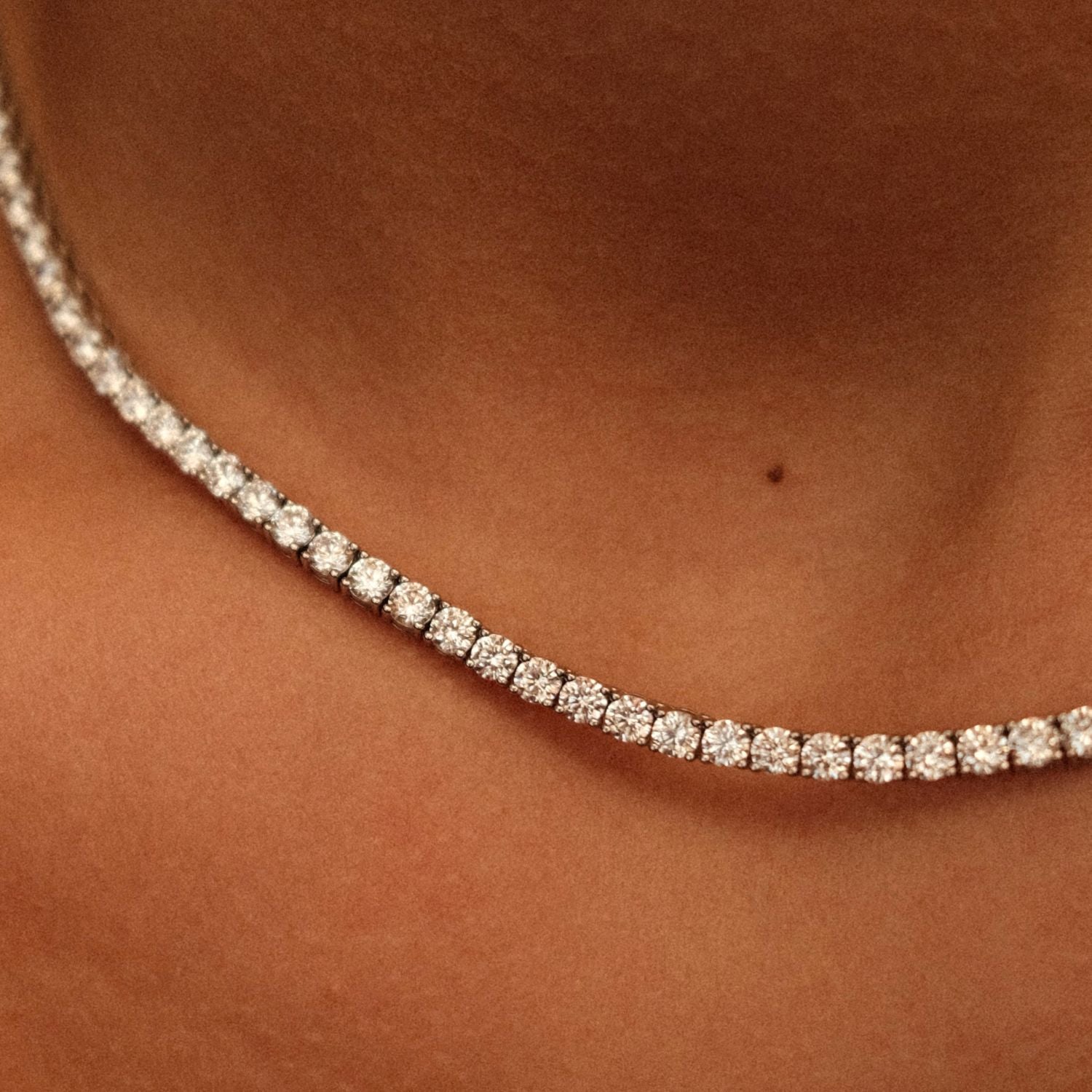 Silver Tennis Necklace