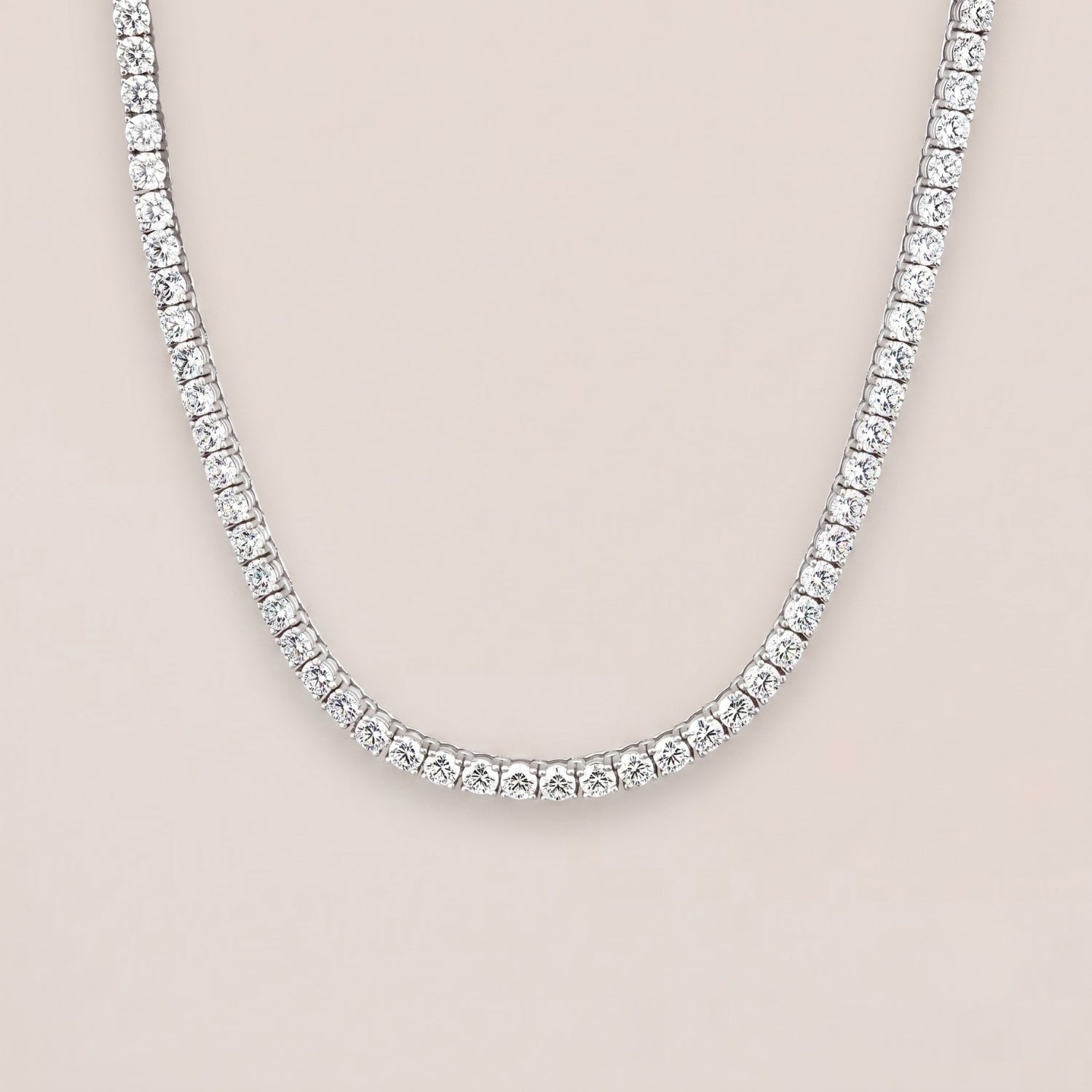 Silver Signature Tennis Necklace
