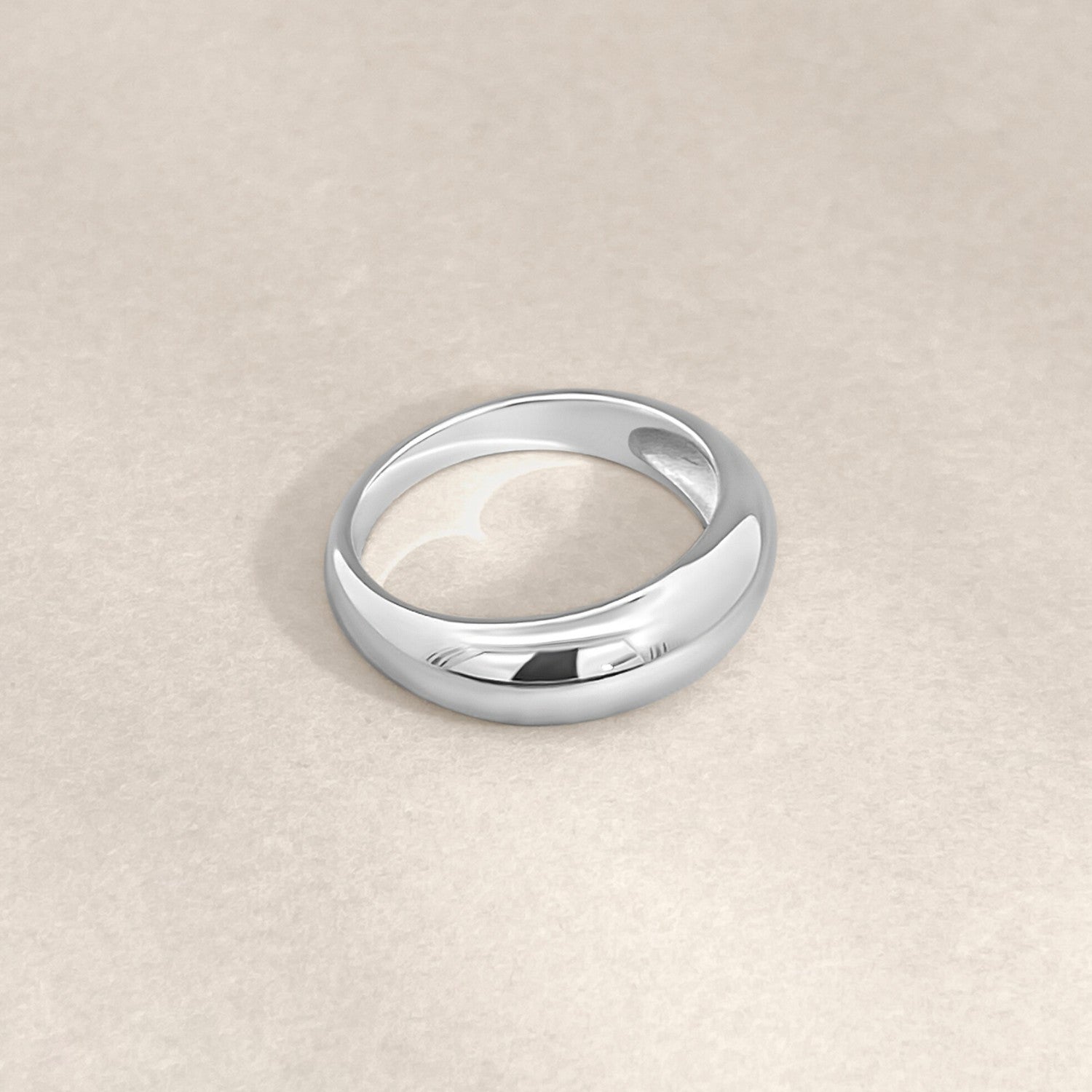 Silver balloon ring slim