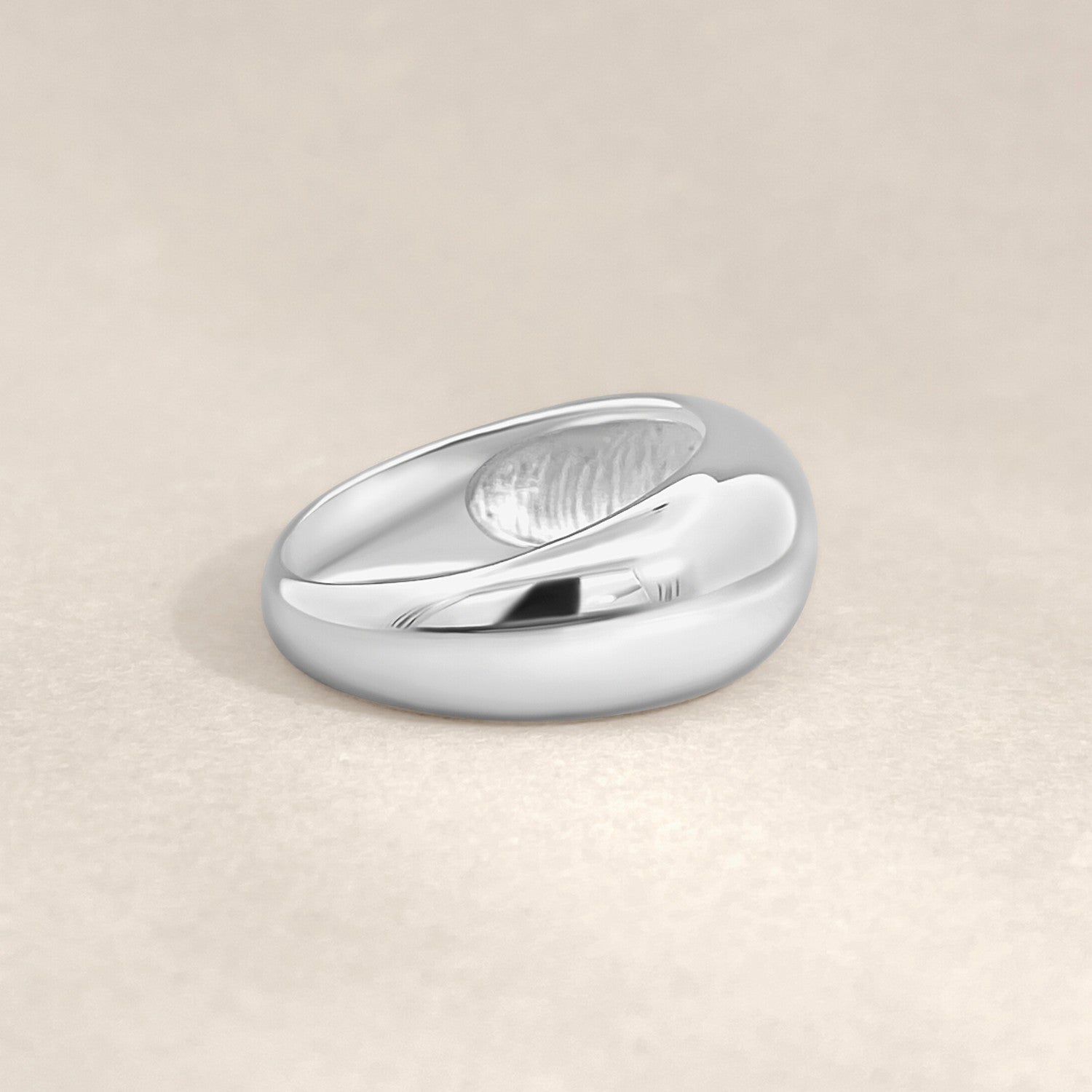 Silver big balloon ring