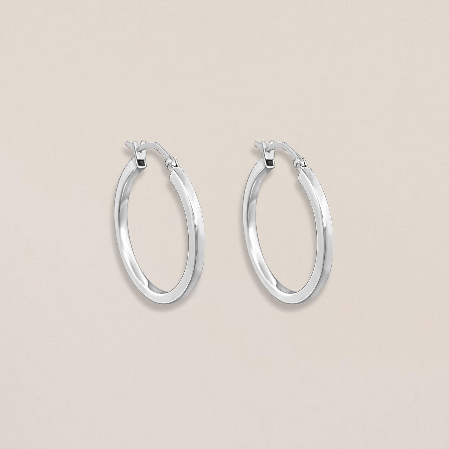 Silver chunky hoops M