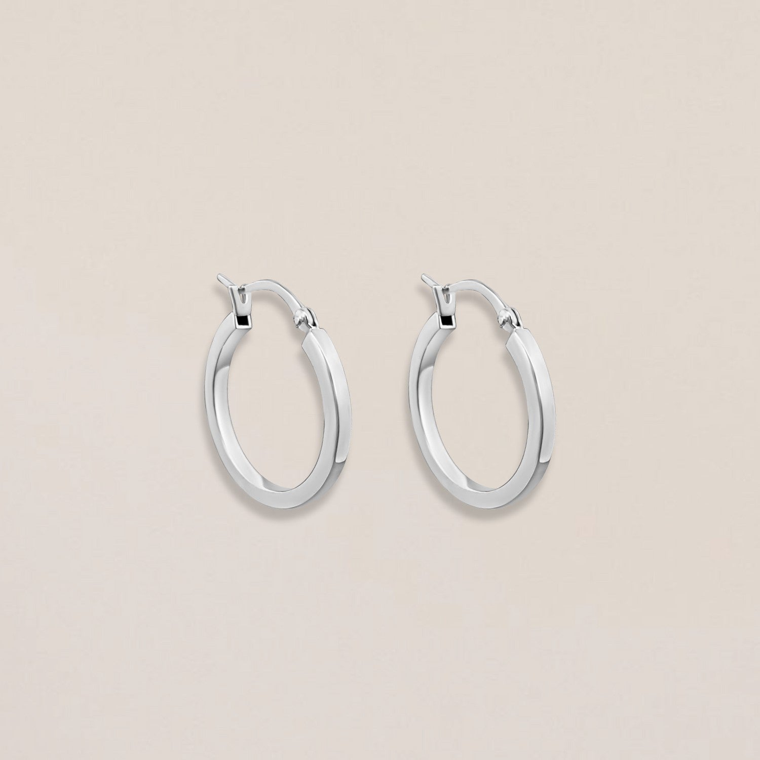 Silver chunky hoops S