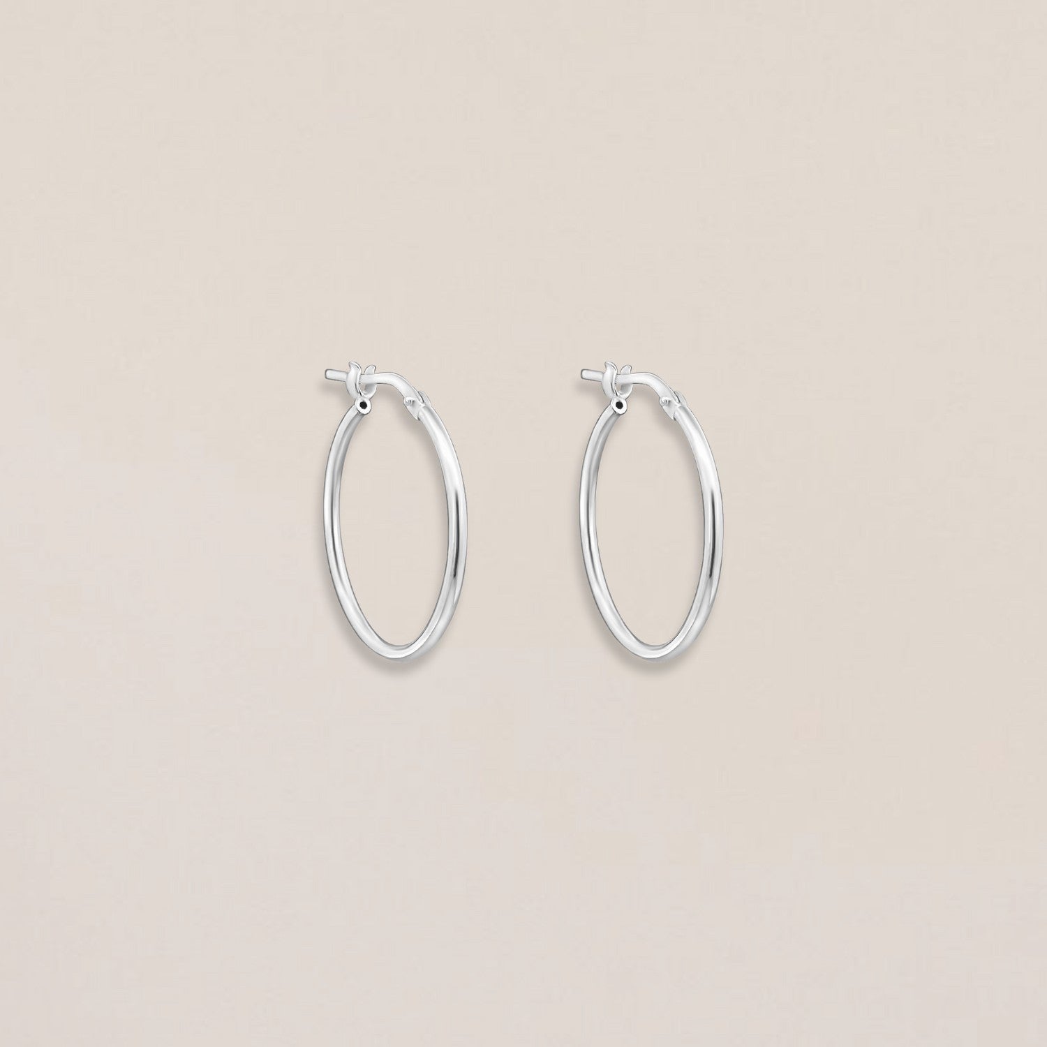 Silver slim hoops S
