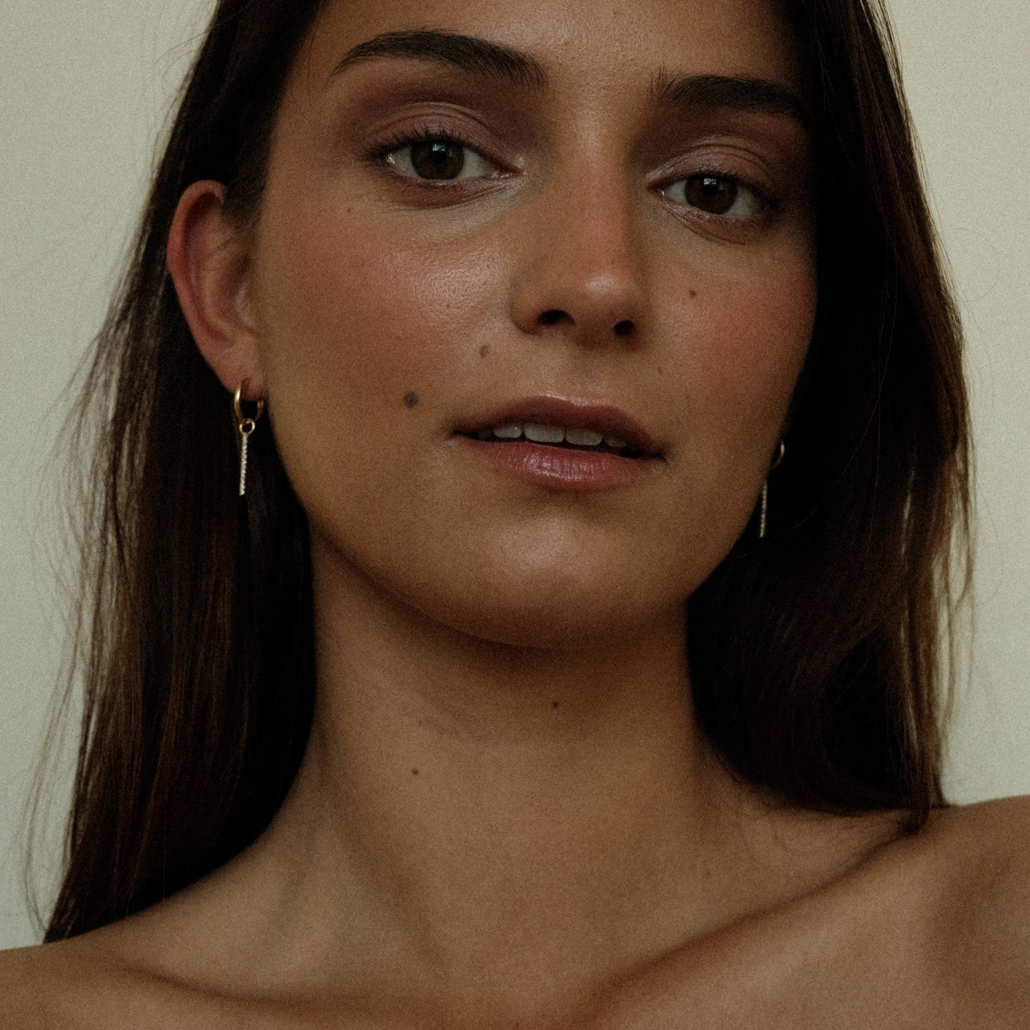 Single bar earring charm