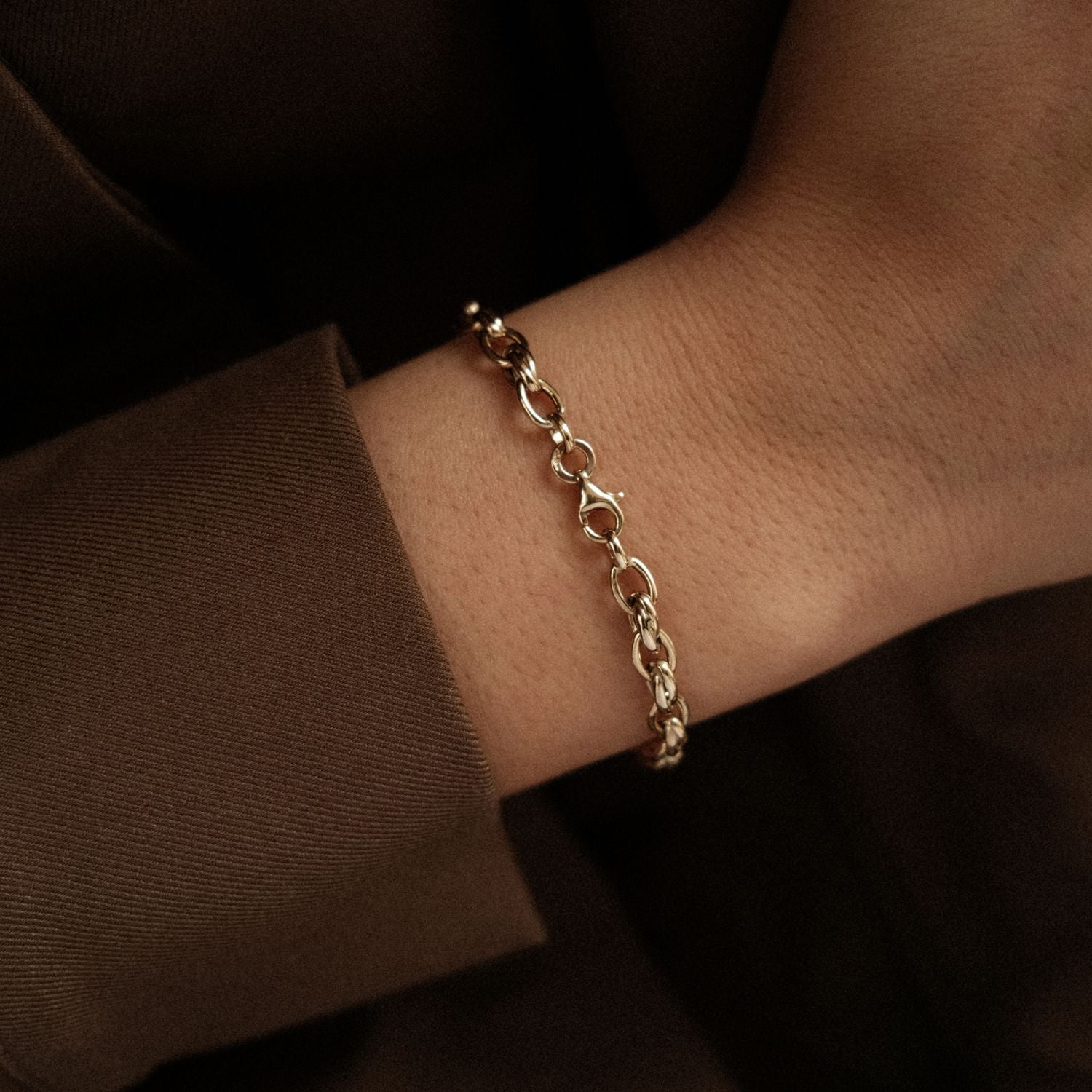 Sluiting Elegante Unieke Gouden Schakelarmband