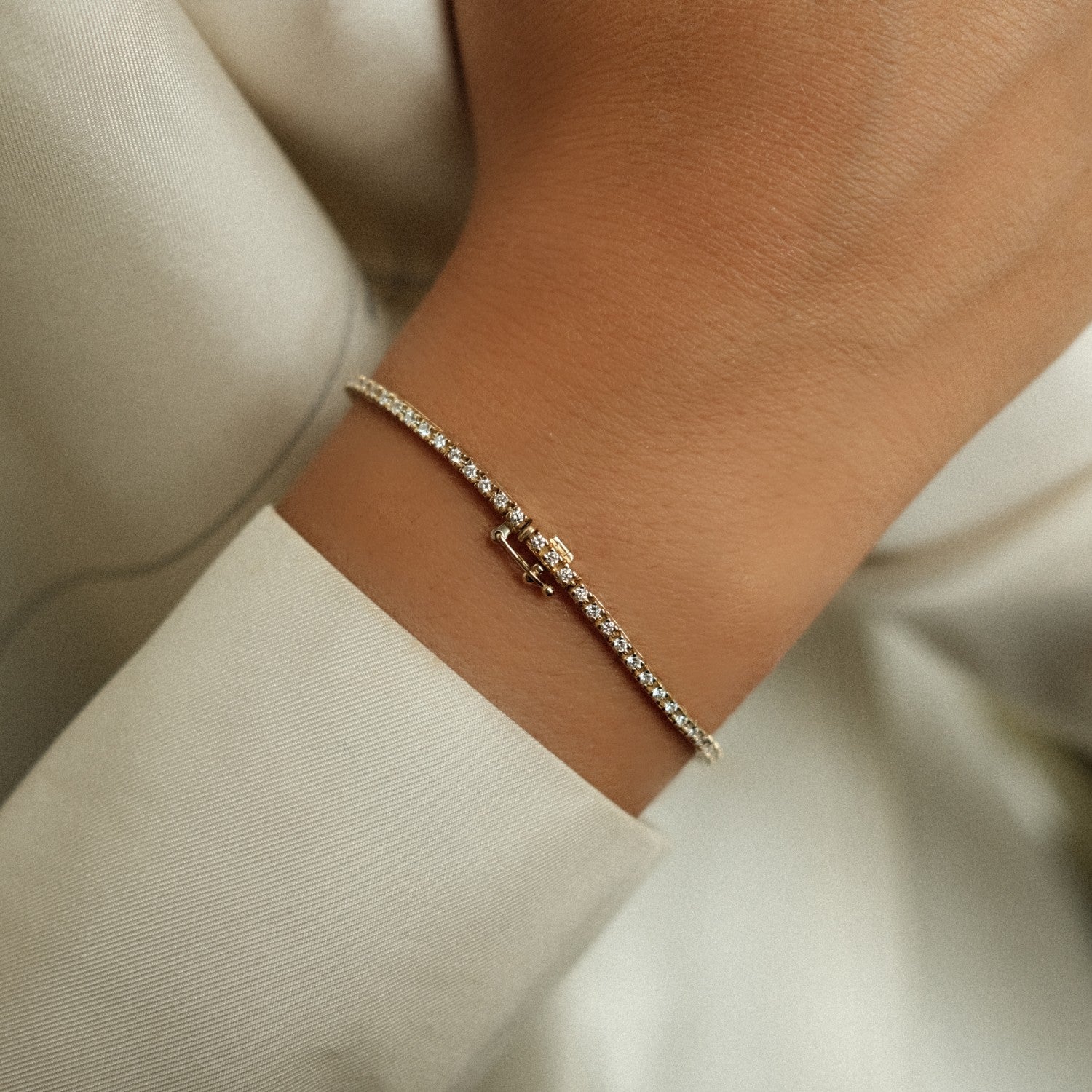 Sluiting tennis armband