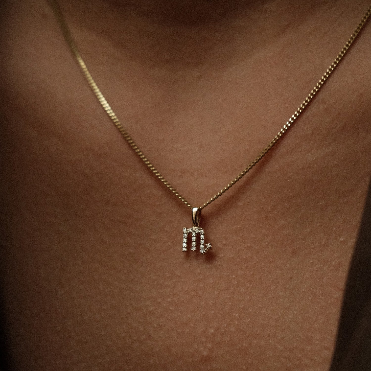 Starsign charm with diamonds