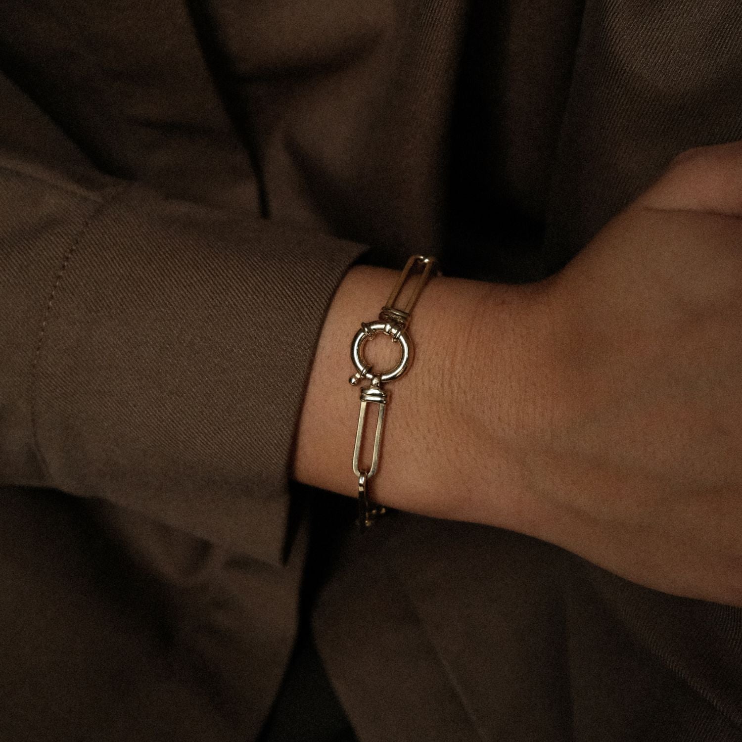 Statement Armband met Paperclip Schakel